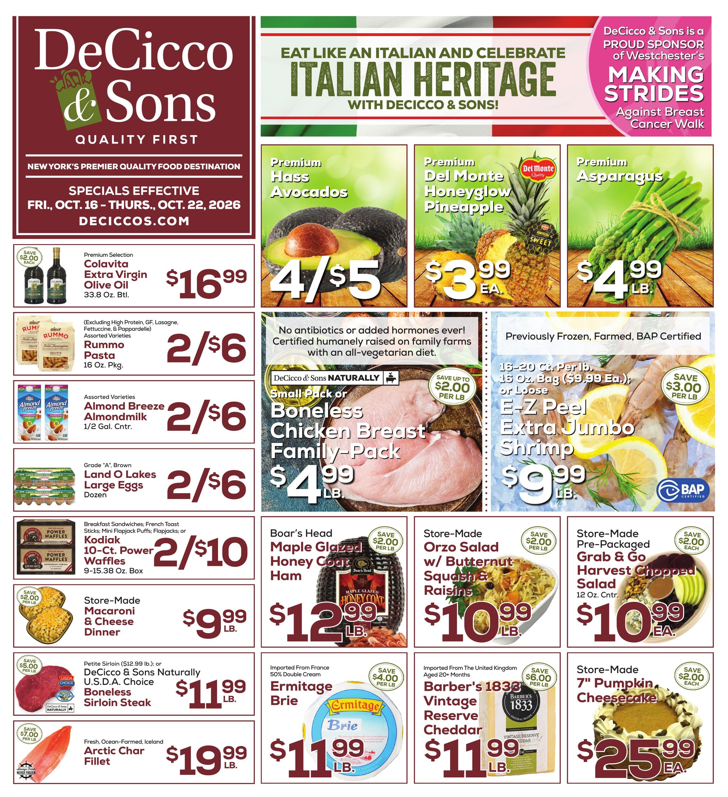 DeCicco & Sons Weekly Ad October 16 - 22, 2026