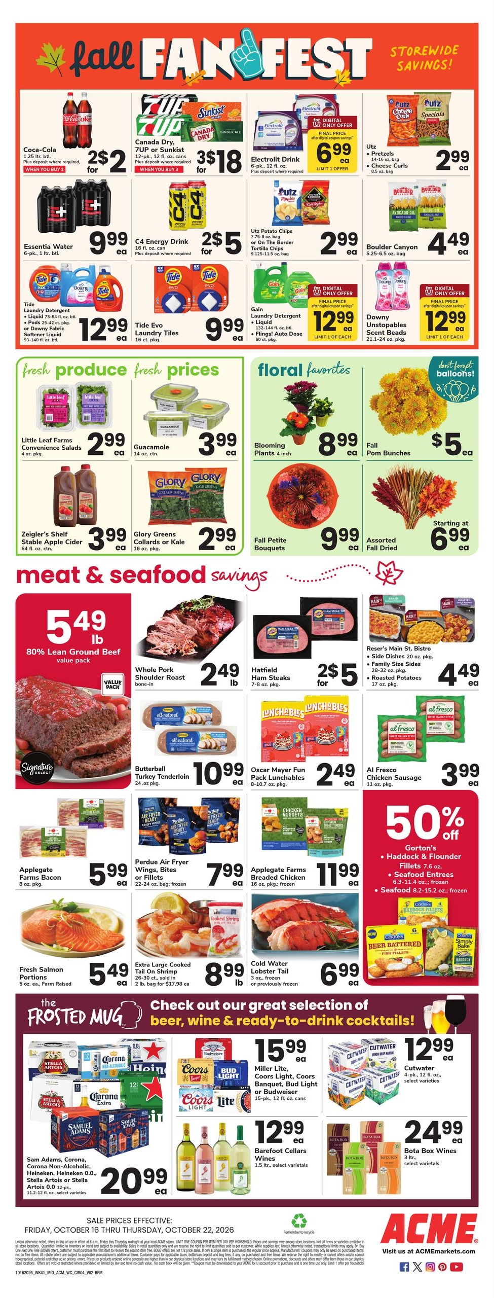 Acme Markets (Allentown Area, PA) Weekly Ad October 16 - 22, 2026