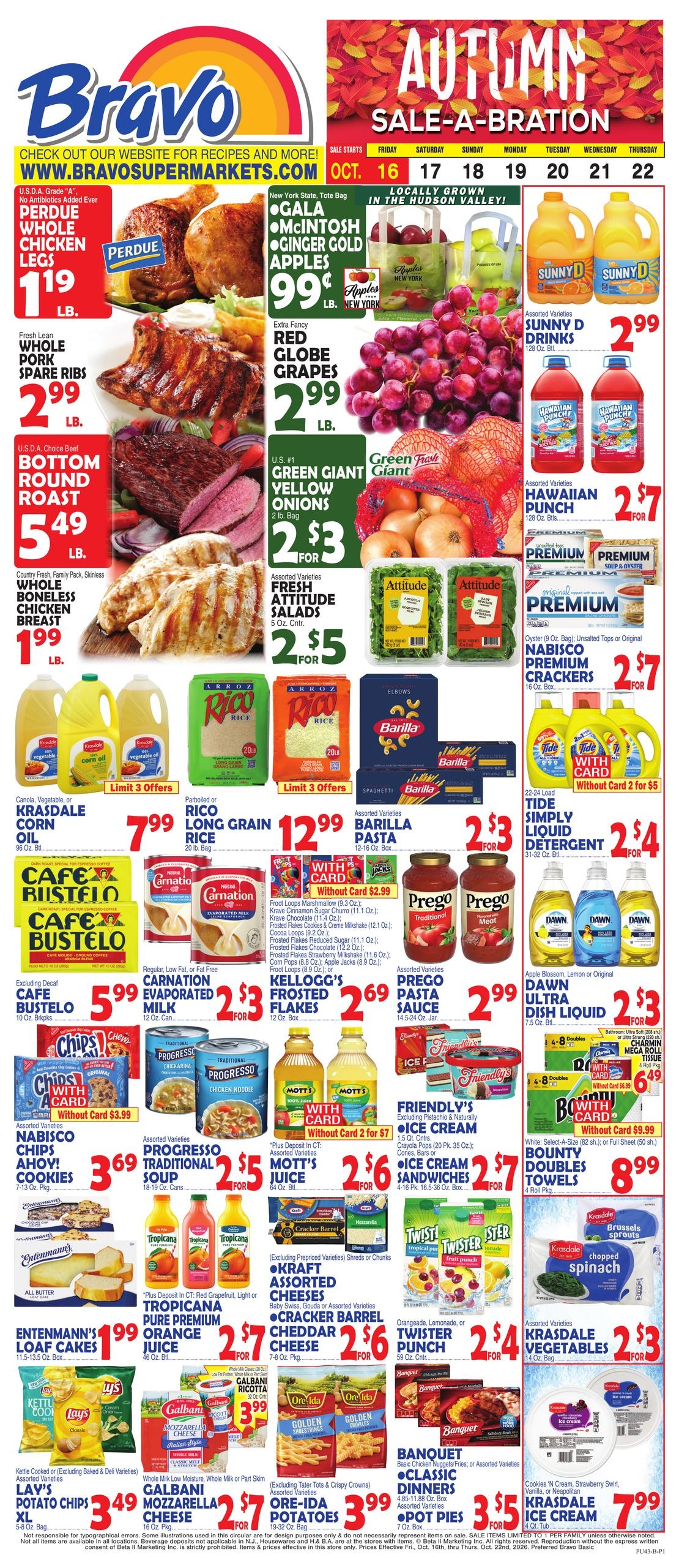 Bravo Supermarket (Jersey City Area, NJ) Weekly Ad October 16 - 22, 2026