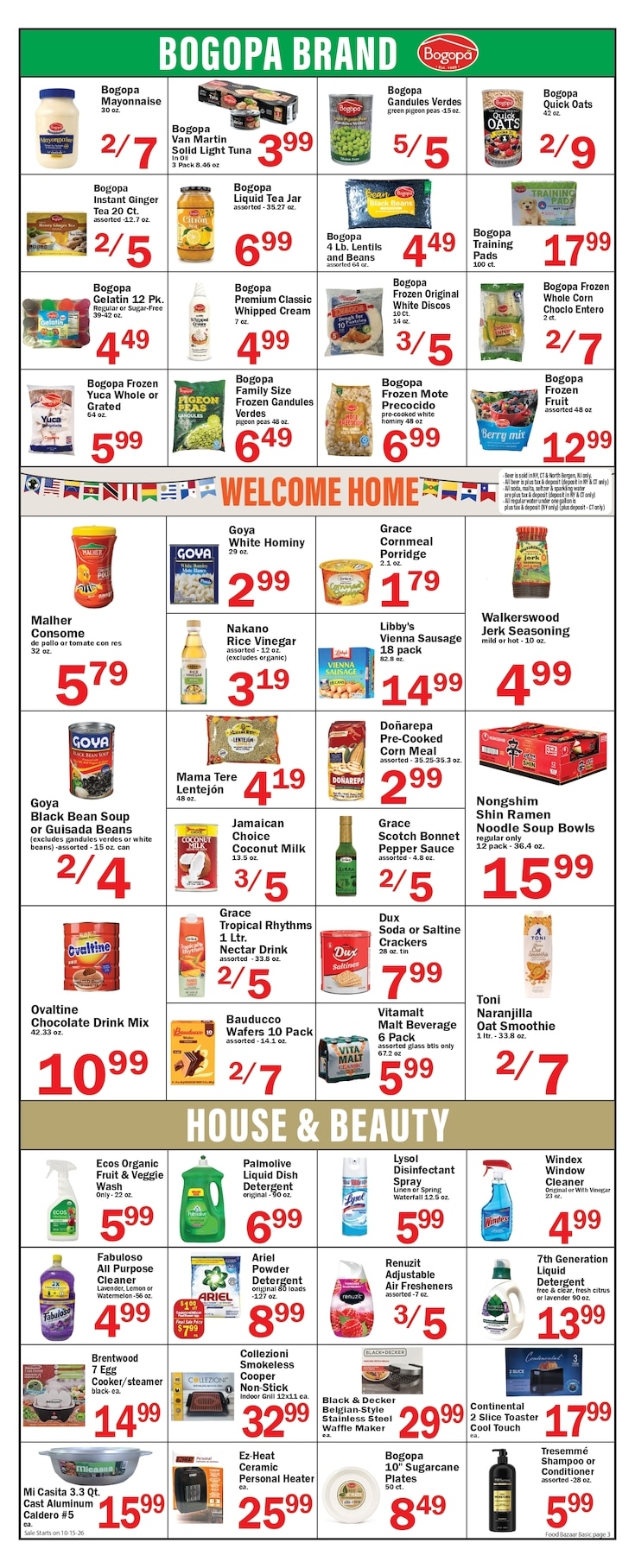 Food Bazaar (Brentwood, NY) Weekly Ad October 15 - 21, 2026