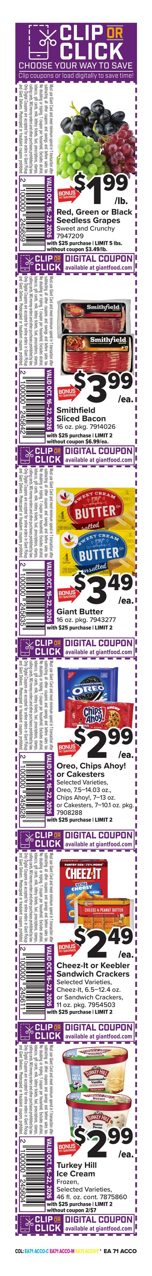 Giant Food (Bethany Beach Area, DE) Weekly Ad October 16 - 22, 2026