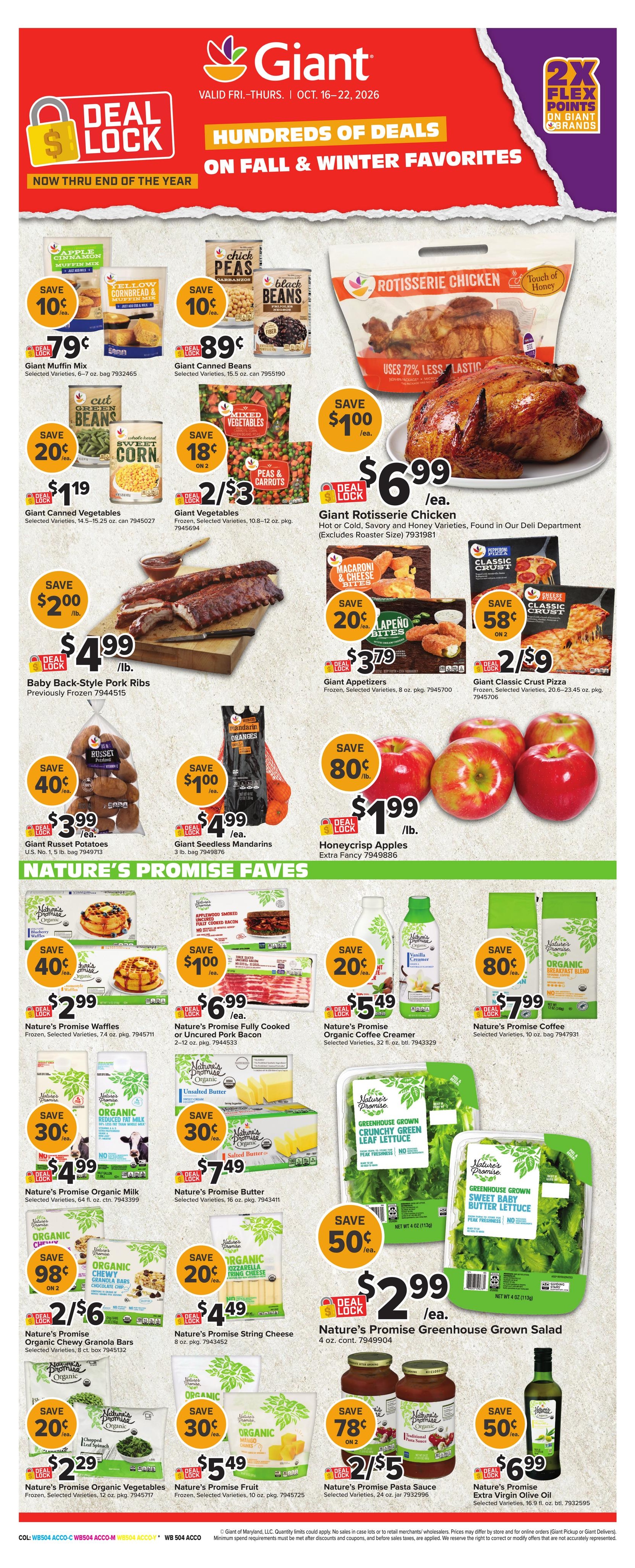 Giant Food (Bethany Beach Area, DE) Weekly Ad October 16 - 22, 2026