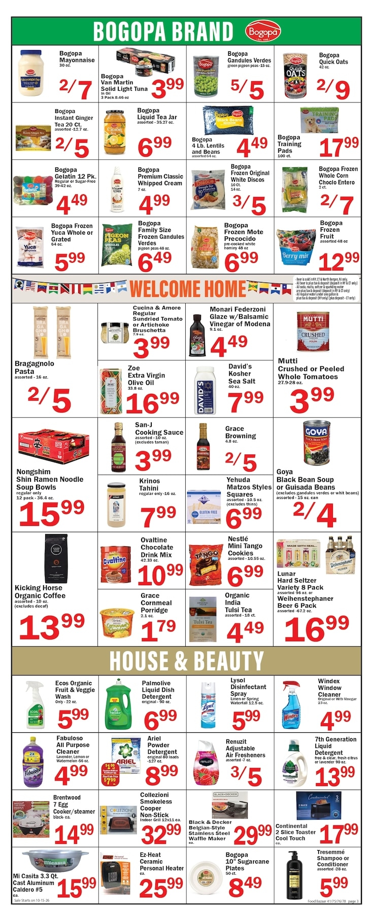 Food Bazaar (Brooklyn and other locations, NY) Weekly Ad October 15 - 21, 2026