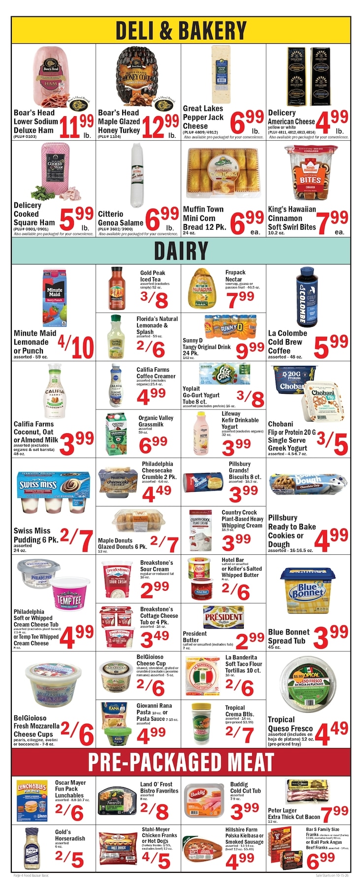 Food Bazaar (Brooklyn and other locations, NY) Weekly Ad October 15 - 21, 2026