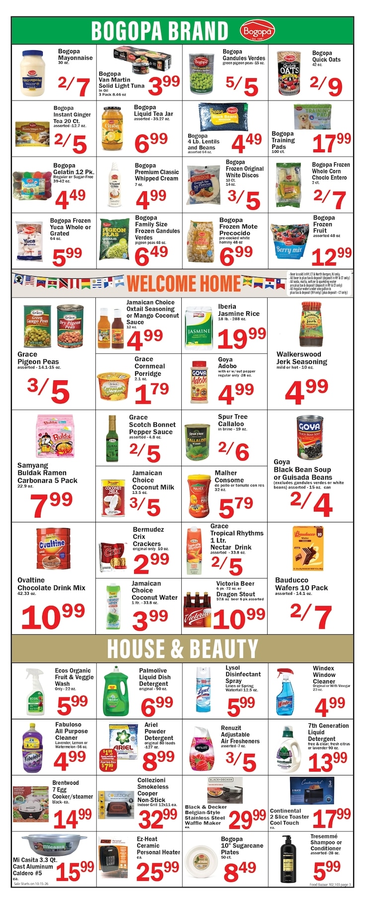 Food Bazaar (Queens, NY) Weekly Ad October 15 - 21, 2026