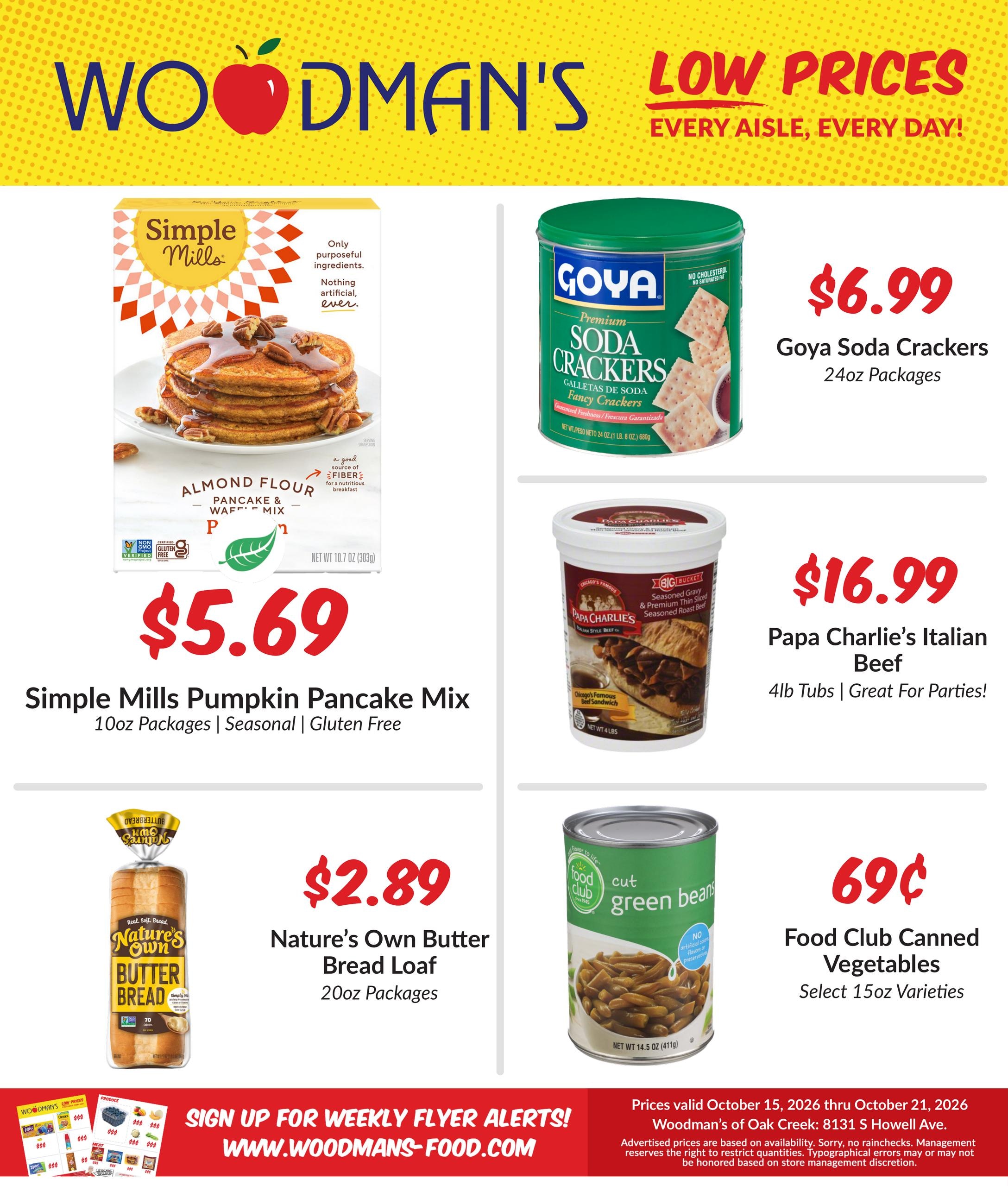 Woodman's Food Market (Milwaukee Area, WI) M1000 Weekly Weekly Ad October 15 - 21, 2026