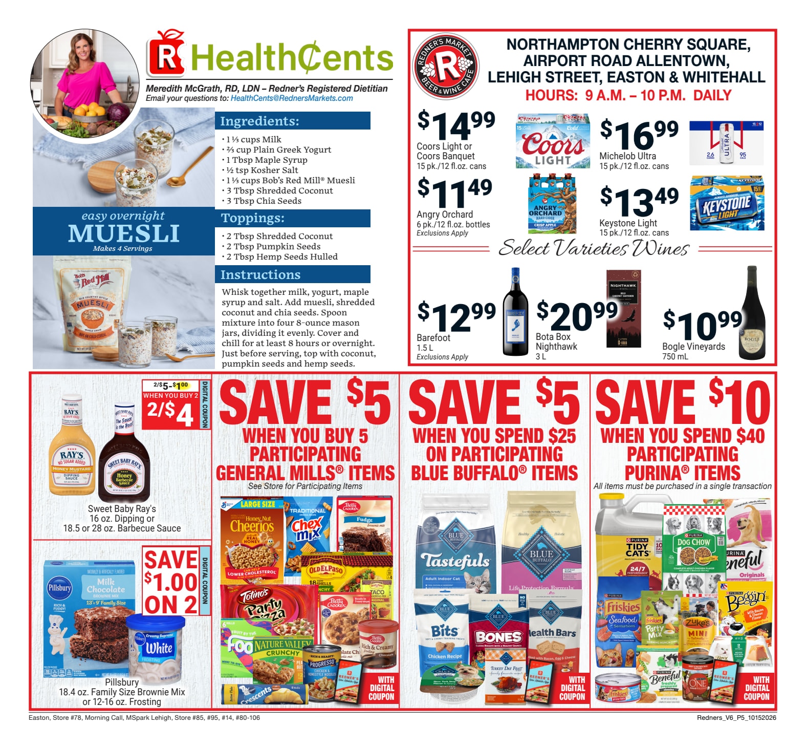 Redner's Markets (Allentown and other locations, PA) Weekly Ad October 15 - 21, 2026