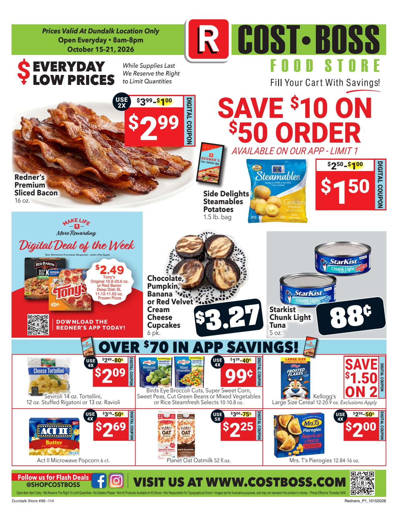 Redner's Markets (Dundalk, MD) Weekly Ad October 15 - 21, 2026