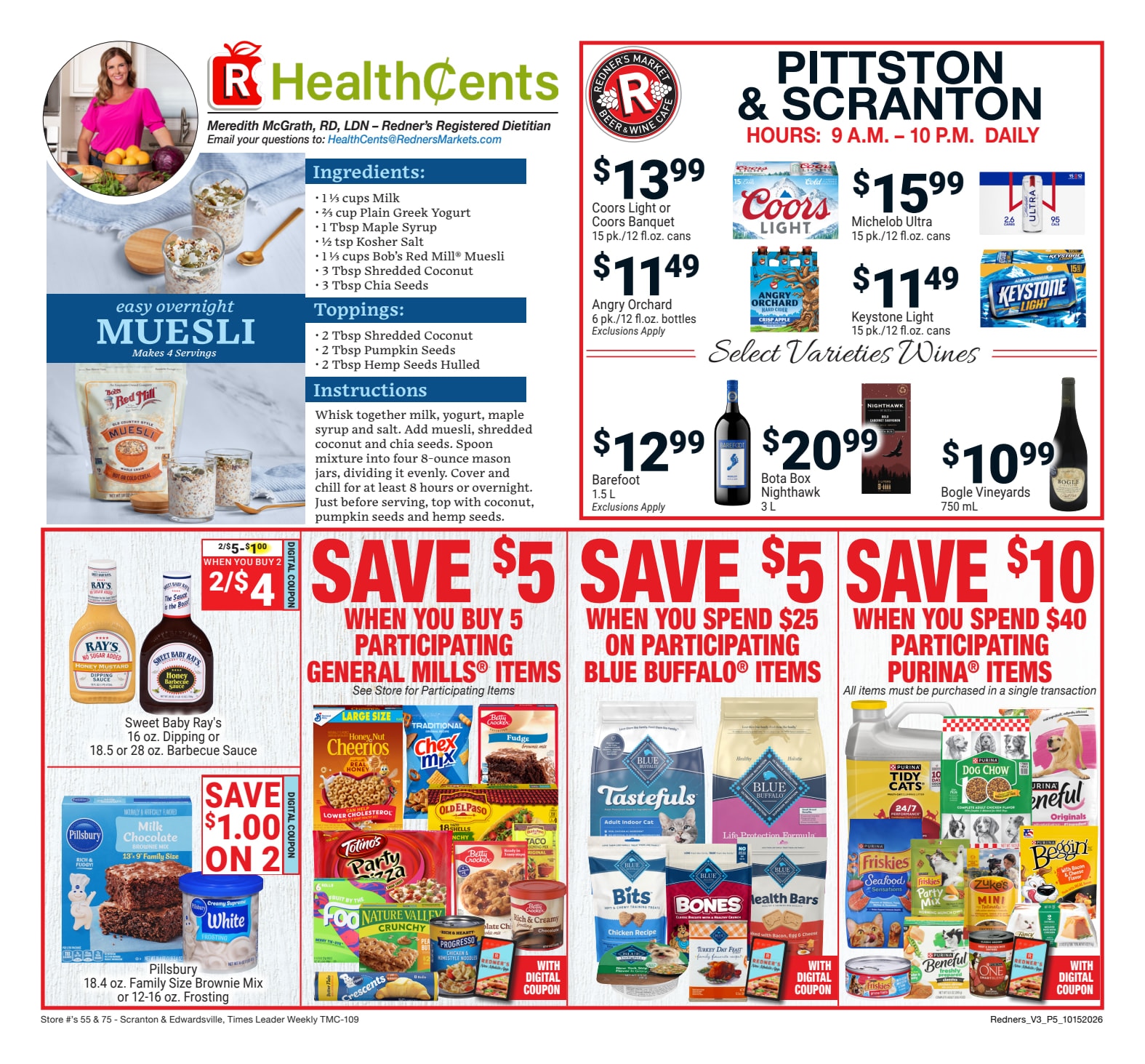 Redner's Markets (Pittston and Scranton, PA) Weekly Ad October 15 - 21, 2026