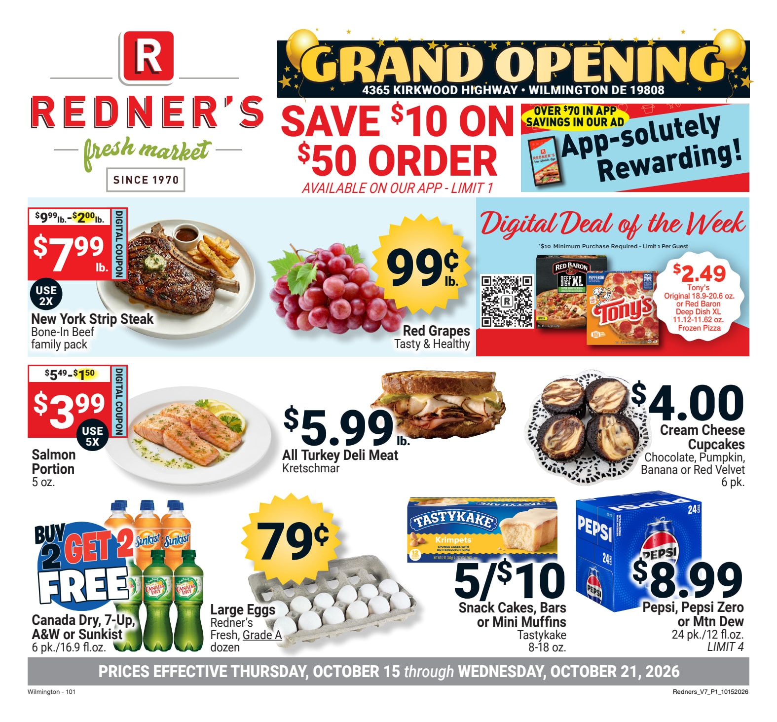 Redner's Markets (Wilmington, DE) Weekly Ad October 15 - 21, 2026