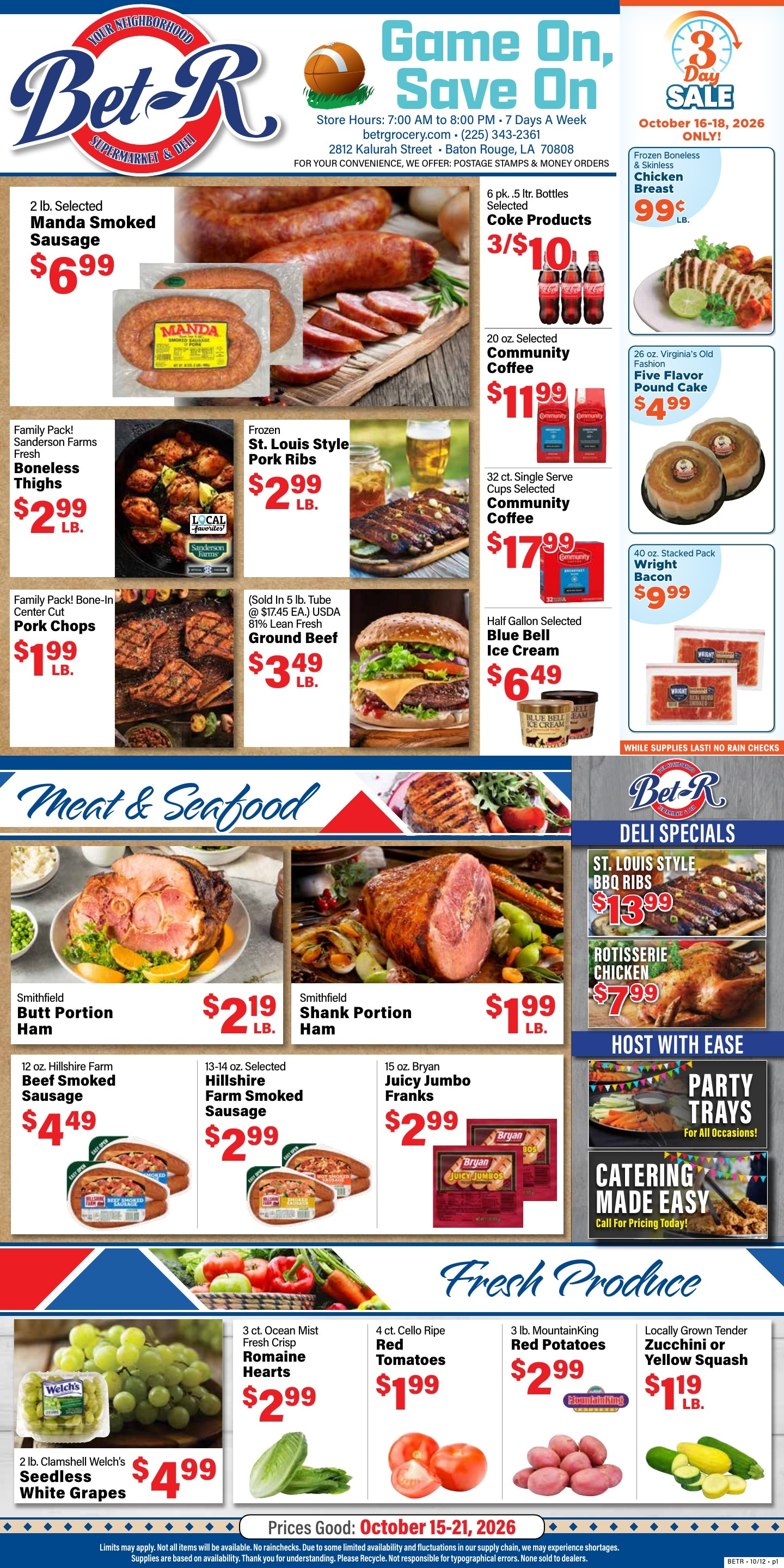 Bet-R Store Weekly Ad October 16 - 18, 2026