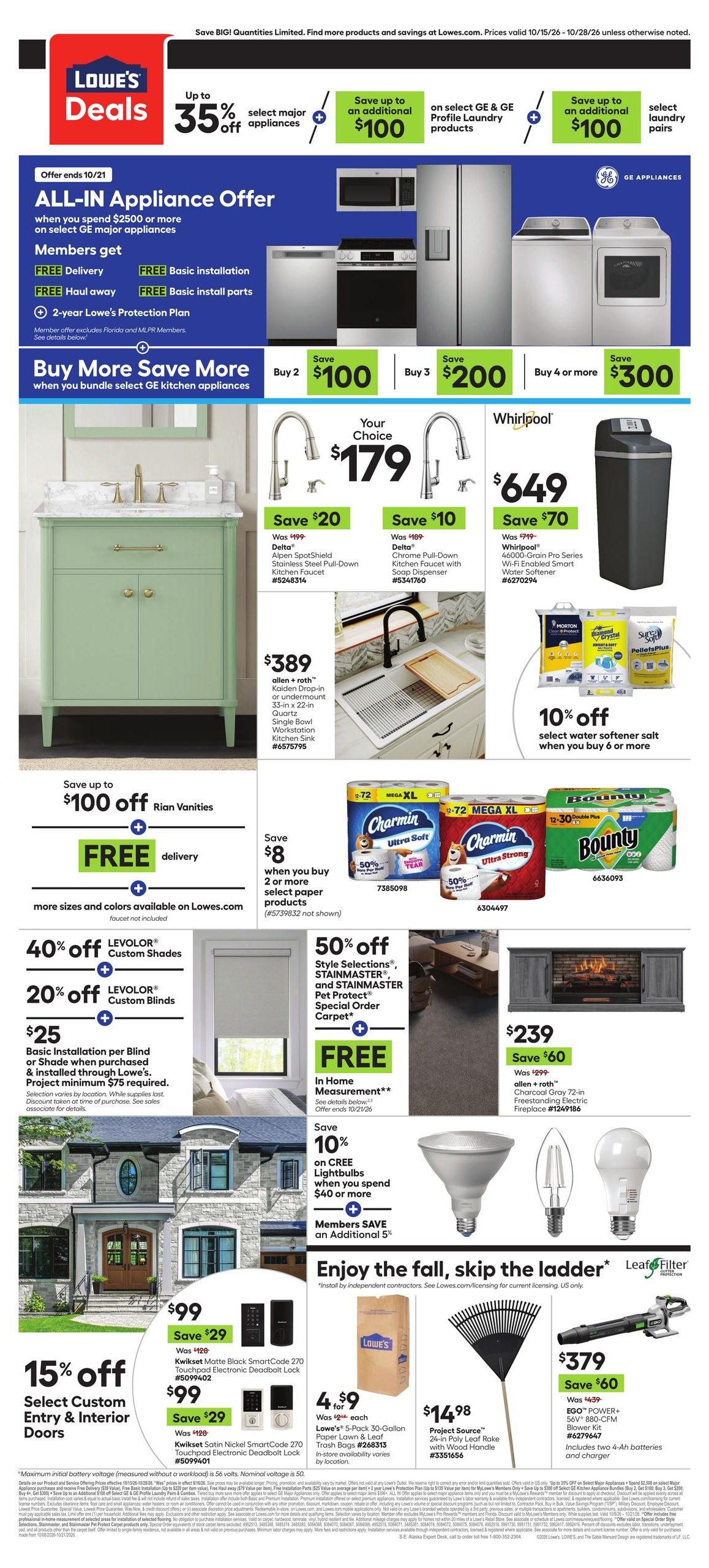 Lowe's (Bainbridge Island Area, WA) Weekly Ad October 15 - 28, 2026