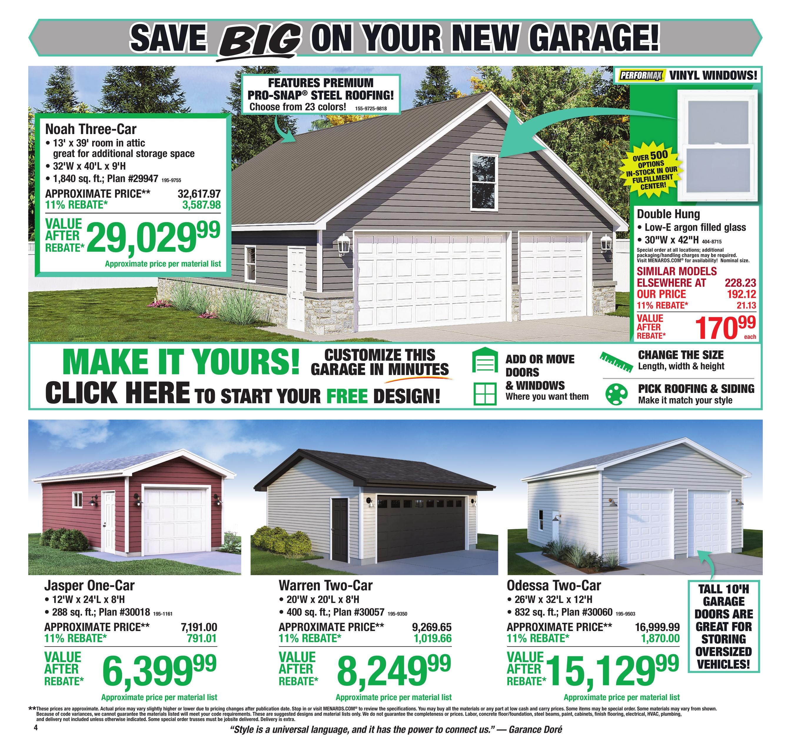 Menards (Detroit Area, MI) 11% Rebate Sale Weekly Ad October 15 - 25, 2026