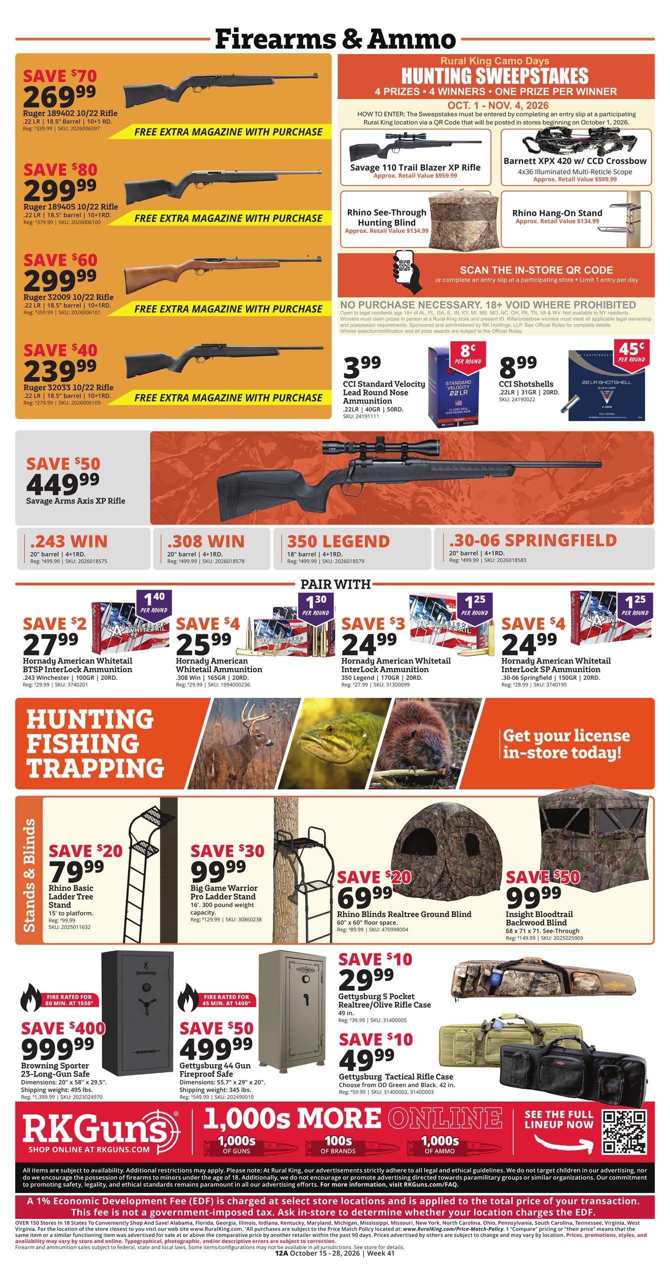 Rural King (Huntsville Area, AL) Weekly Ad October 15 - 28, 2026