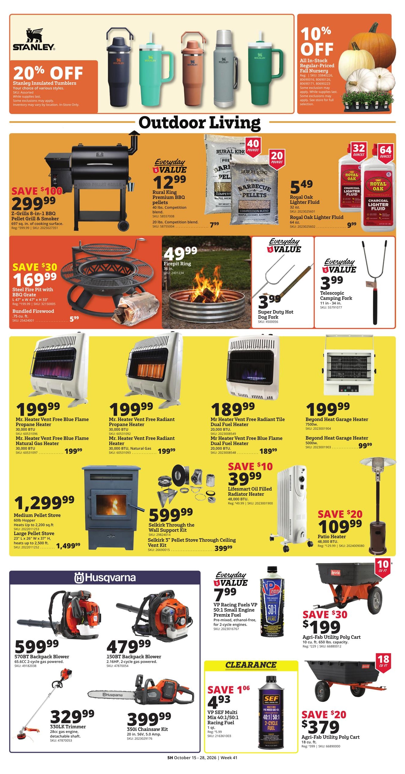 Rural King (Auburn Area, IN) Weekly Ad October 15 - 28, 2026