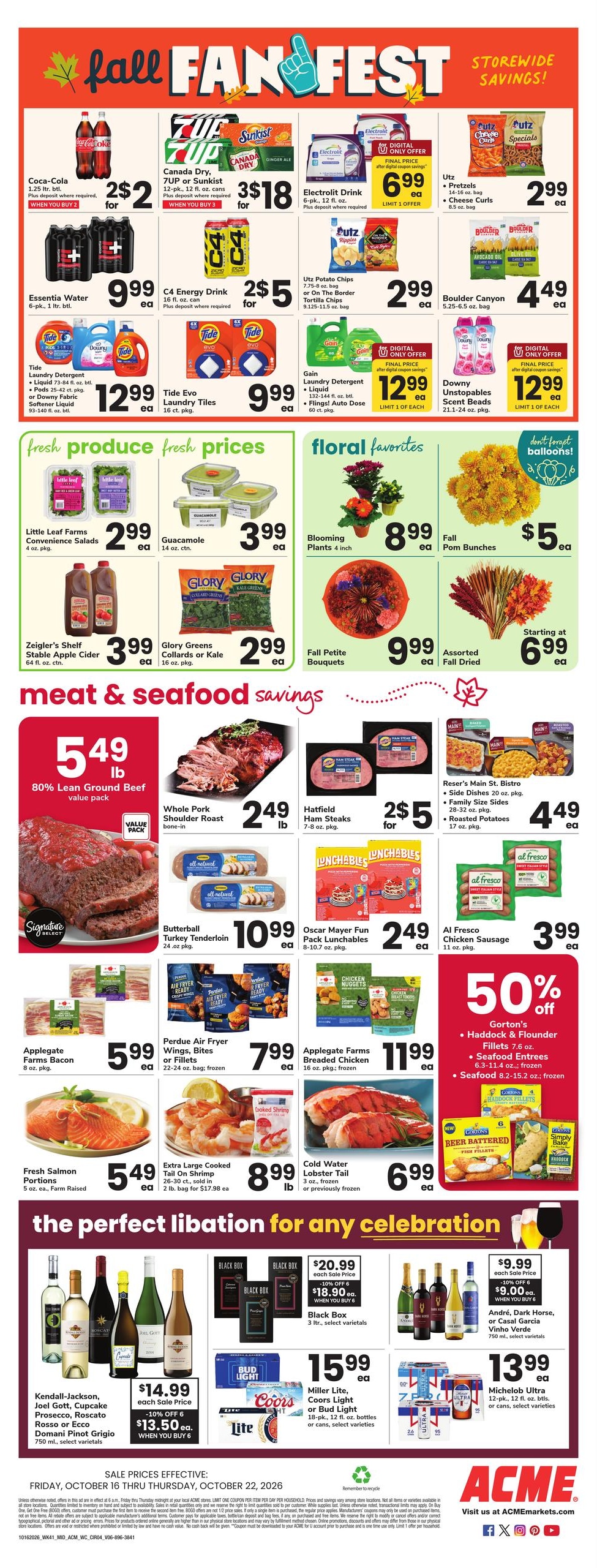 Acme Markets (Bethel Area, DE) Weekly Ad October 16 - 22, 2026