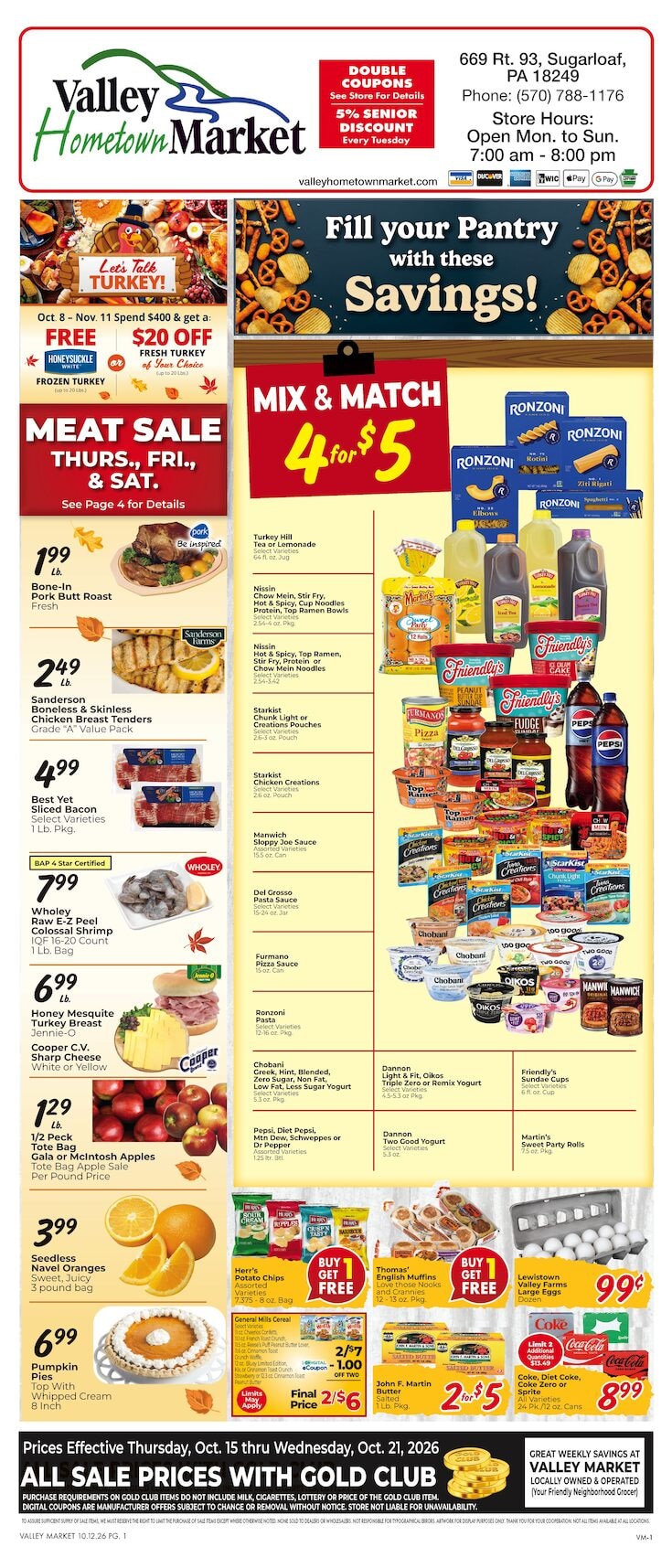 Valley Hometown Market Weekly Ad October 15 - 21, 2026