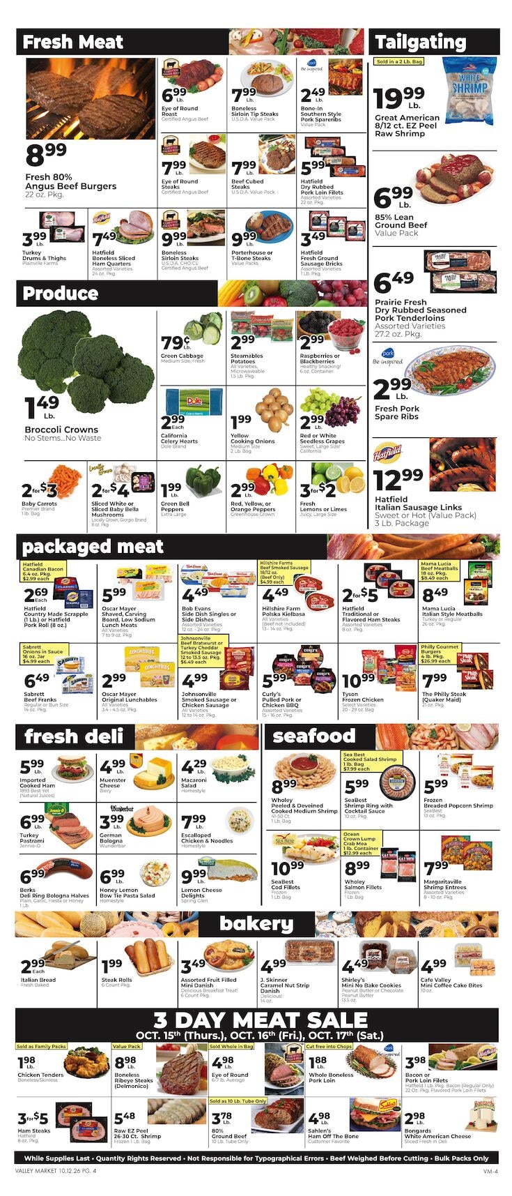 Valley Hometown Market Weekly Ad October 15 - 21, 2026