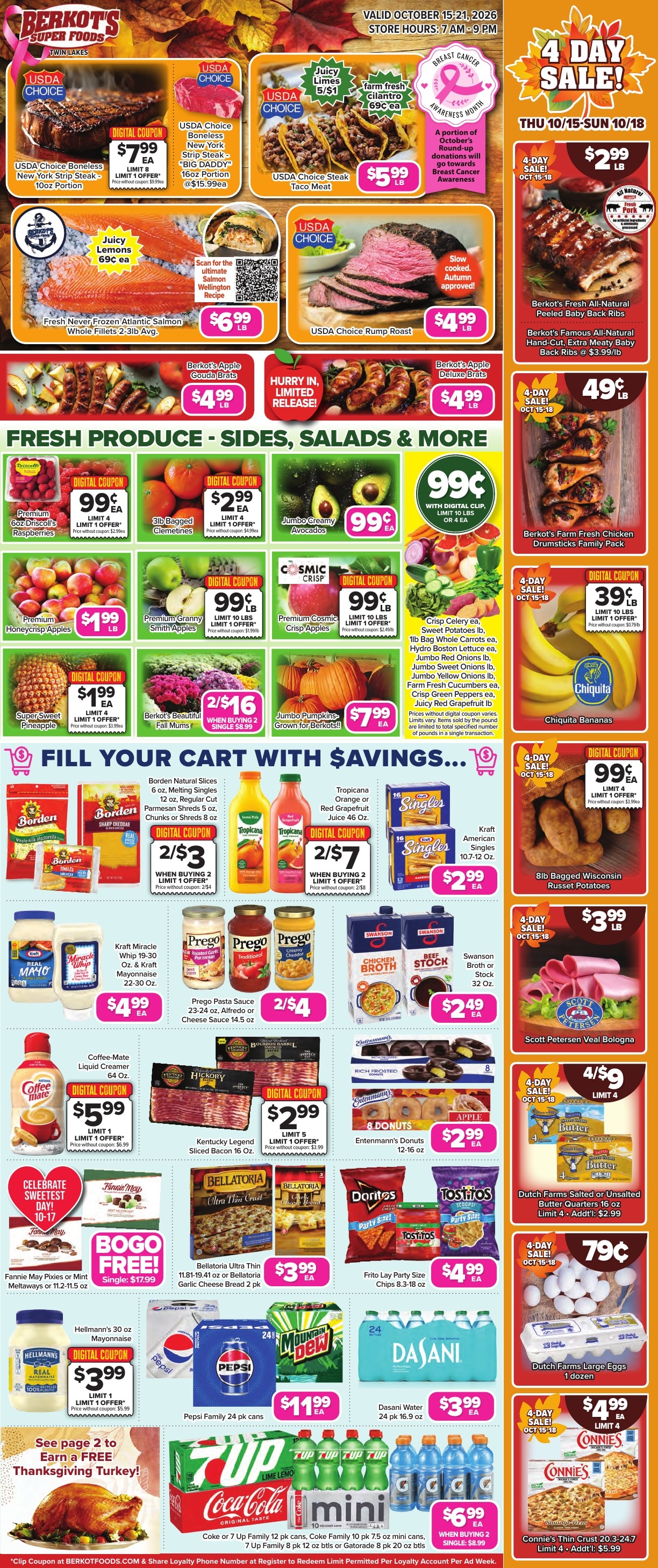 Berkot's Super Foods (Twin Lakes, WI) Weekly Ad October 15 - 21, 2026