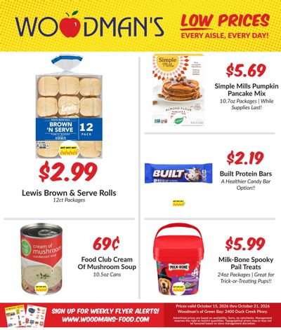 Woodman's Food Market (Green Bay Area, WI) M1000 Weekly Weekly Ad October 15 - 21, 2026