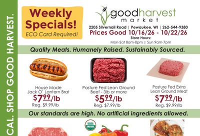 Good Harvest Market Weekly Ad October 16 - 22, 2026
