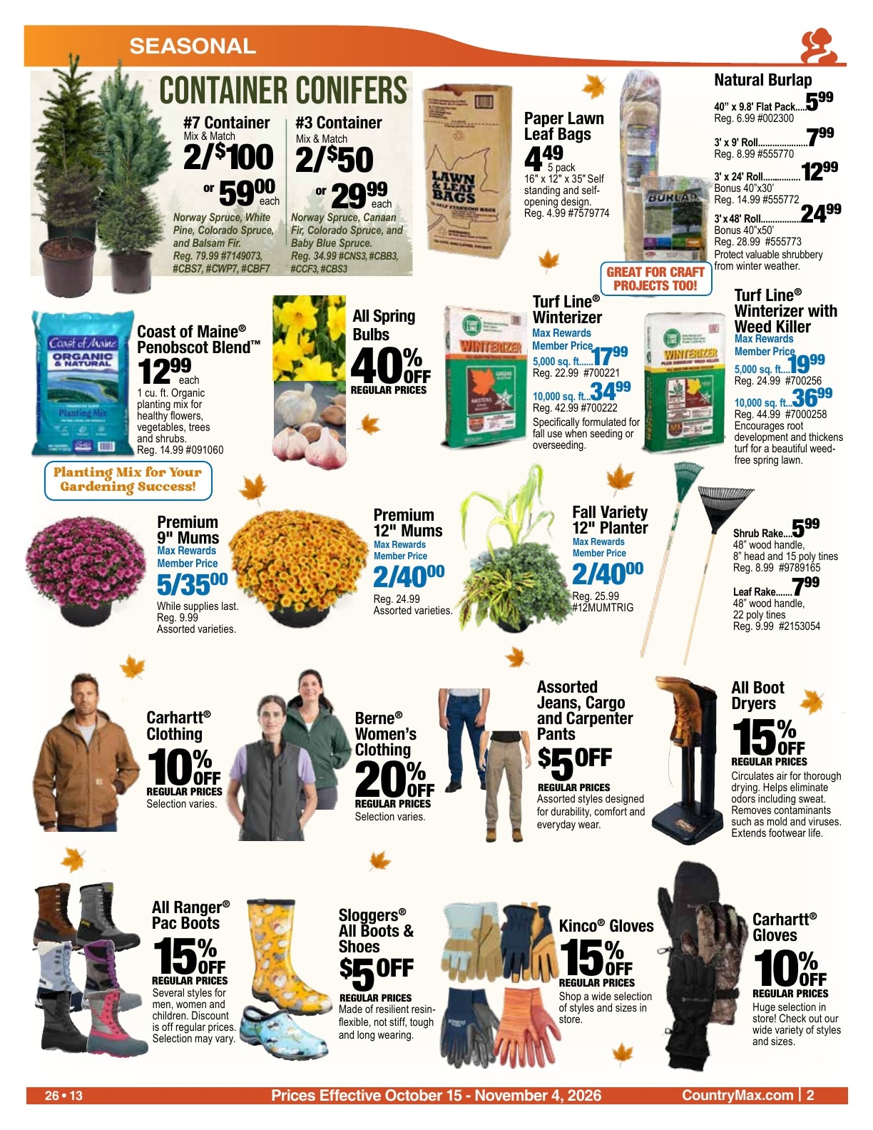 CountryMax Weekly Ad October 15 - November 4, 2026