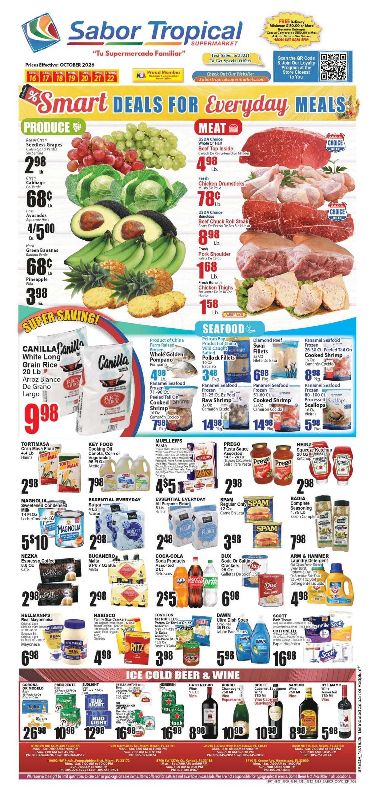 Sabor Tropical Weekly Ad October 16 - 22, 2026