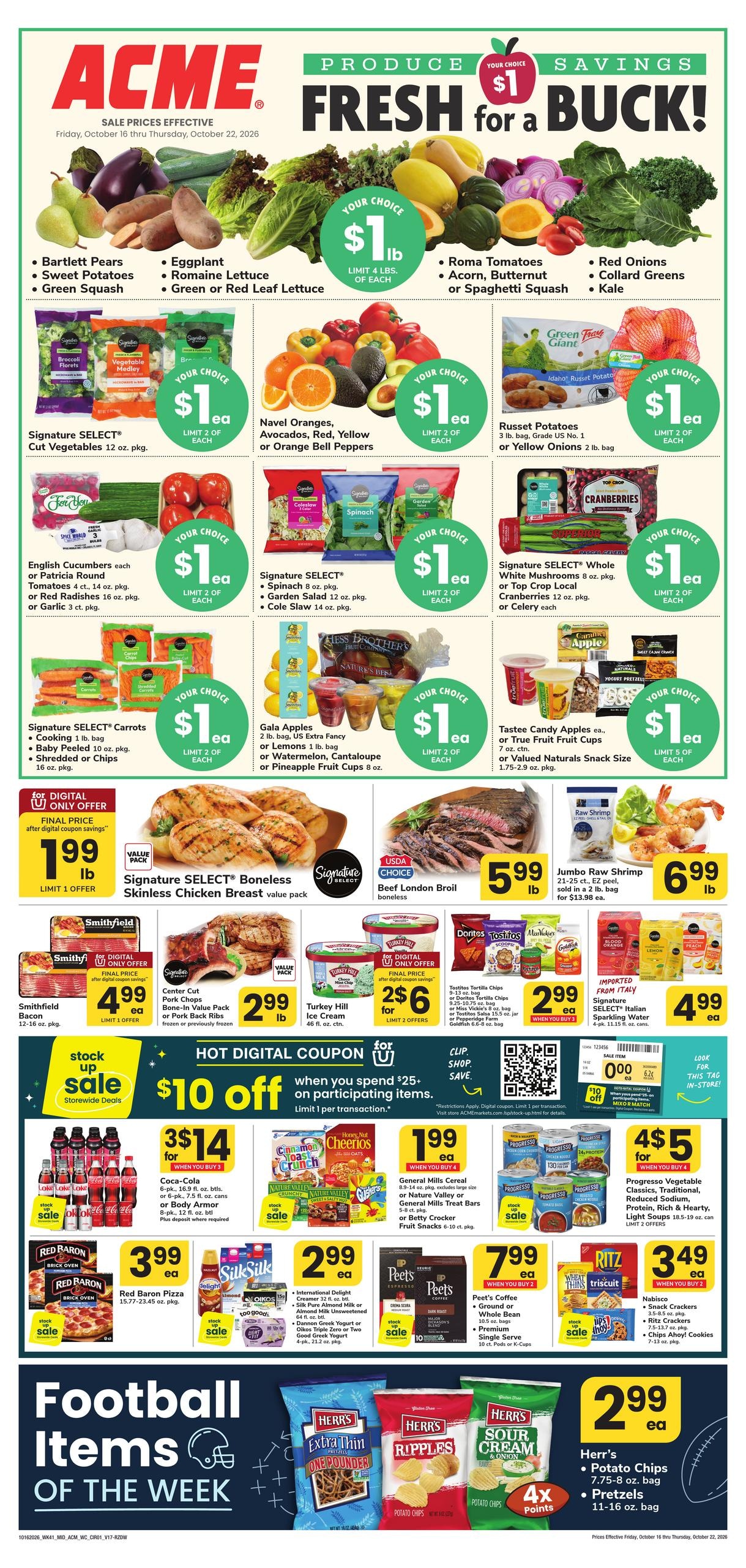 Acme Markets (New Brunswick Area, NJ) Weekly Ad October 16 - 22, 2026