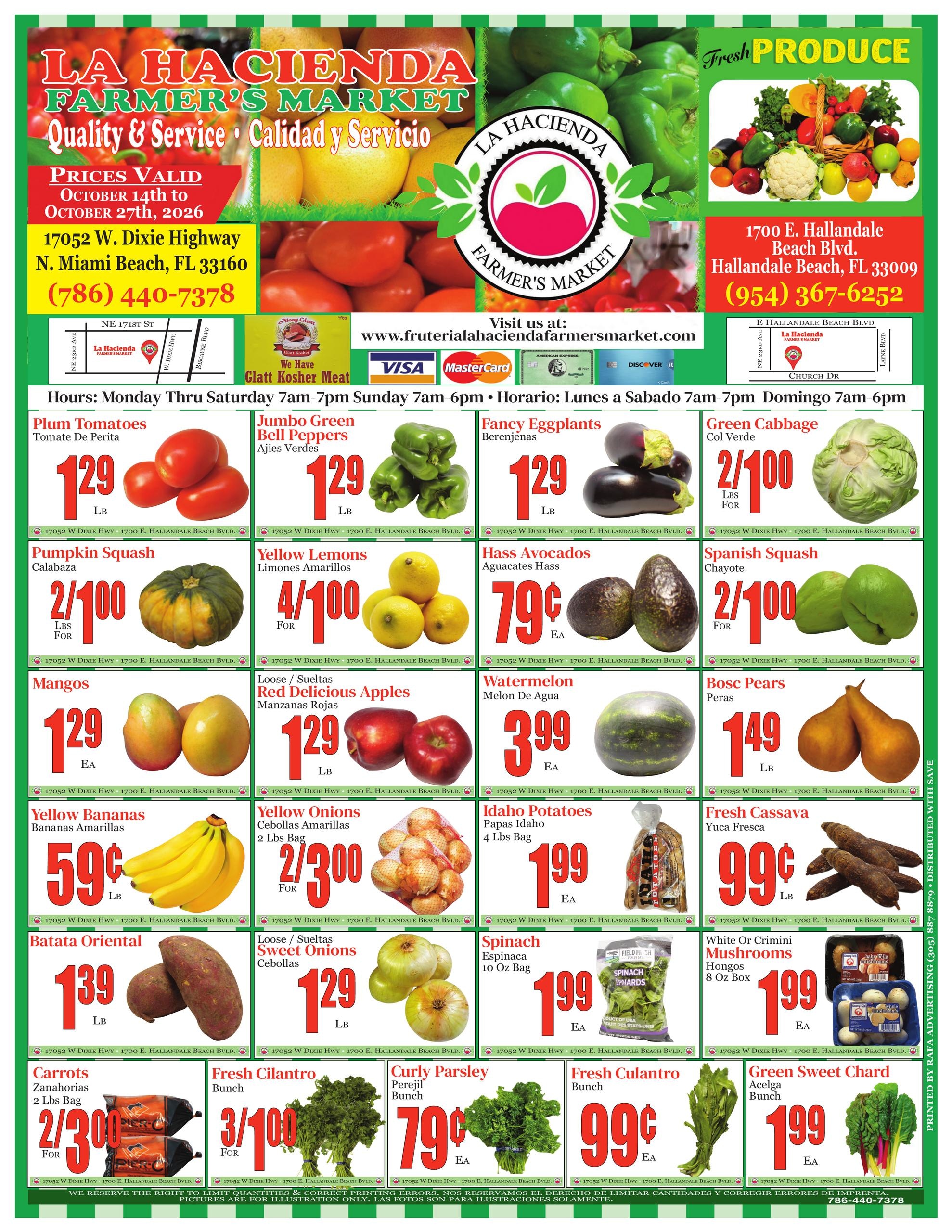 Fruteria La Hacienda Market Weekly Ad October 14 - 27, 2026