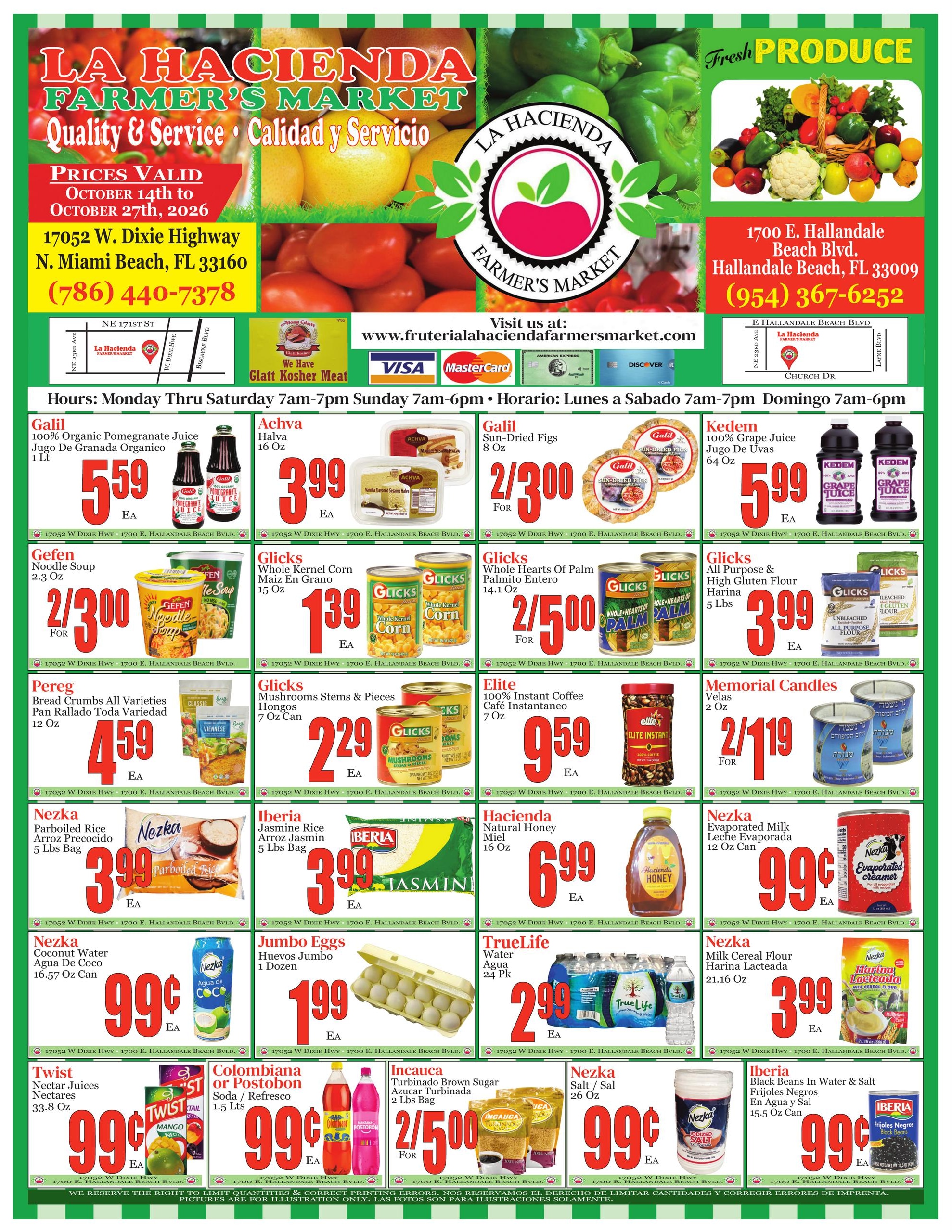 Fruteria La Hacienda Market Weekly Ad October 14 - 27, 2026