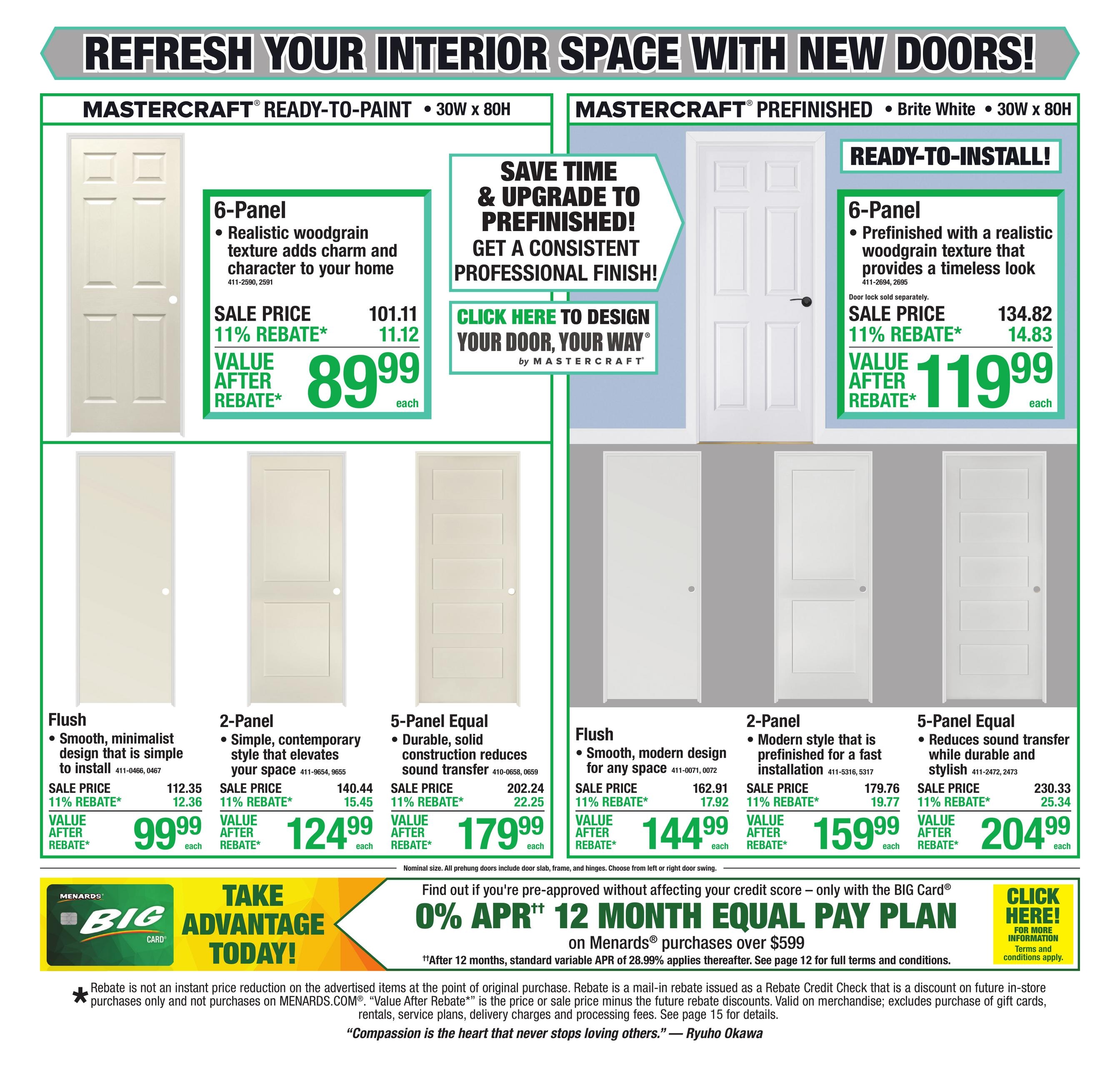 Menards (Bremen Area, IN) 11% Rebate Sale Weekly Ad October 15 - 25, 2026