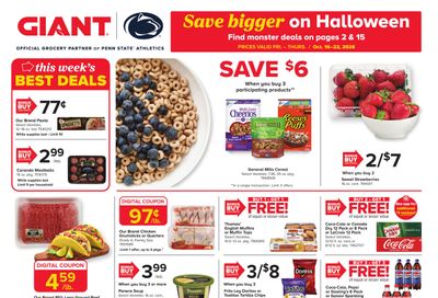Giant Food Stores (Hawley-Hunlock Creek Area, PA) Weekly Ad October 16 - 22, 2026