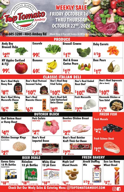 Top Tomato Amboy Weekly Ad October 16 - 22, 2026