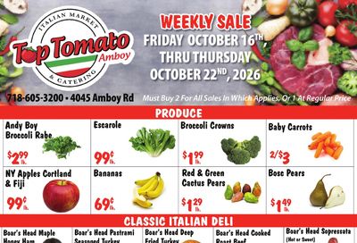 Top Tomato Amboy Weekly Ad October 16 - 22, 2026