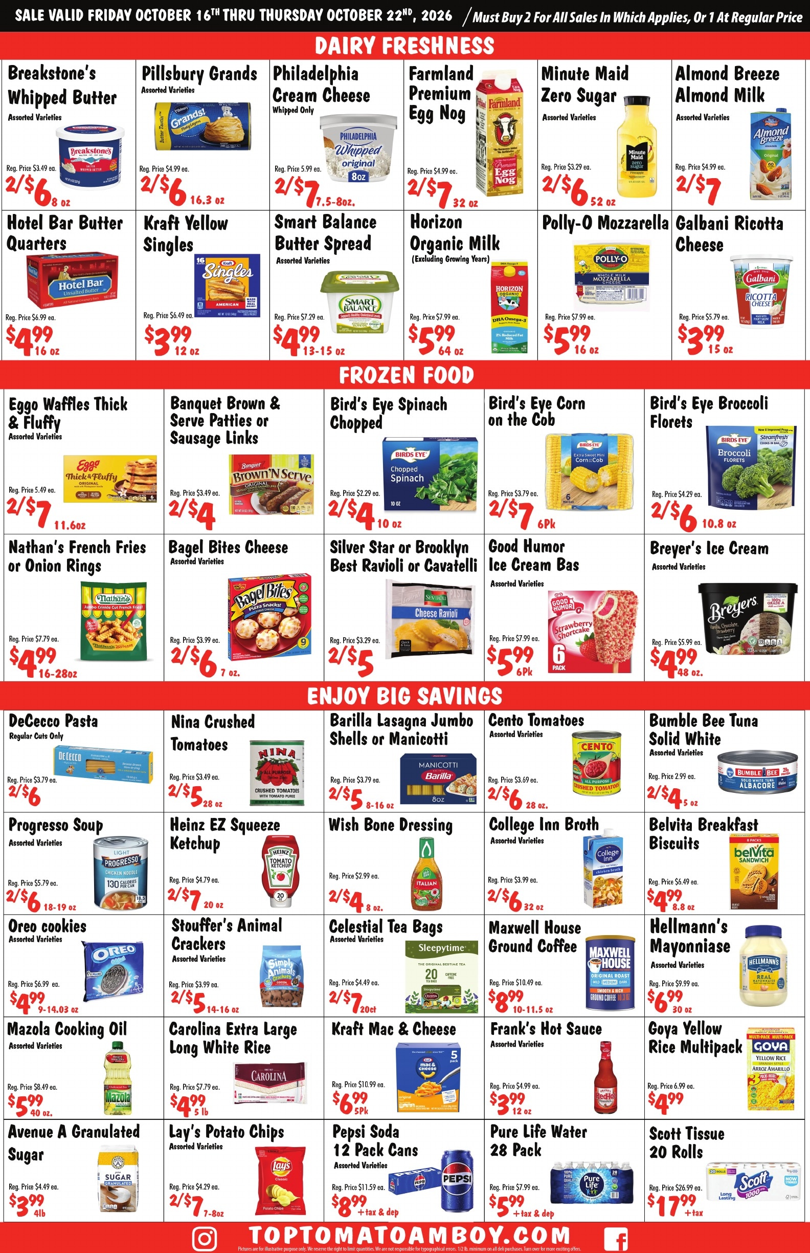 Top Tomato Amboy Weekly Ad October 16 - 22, 2026