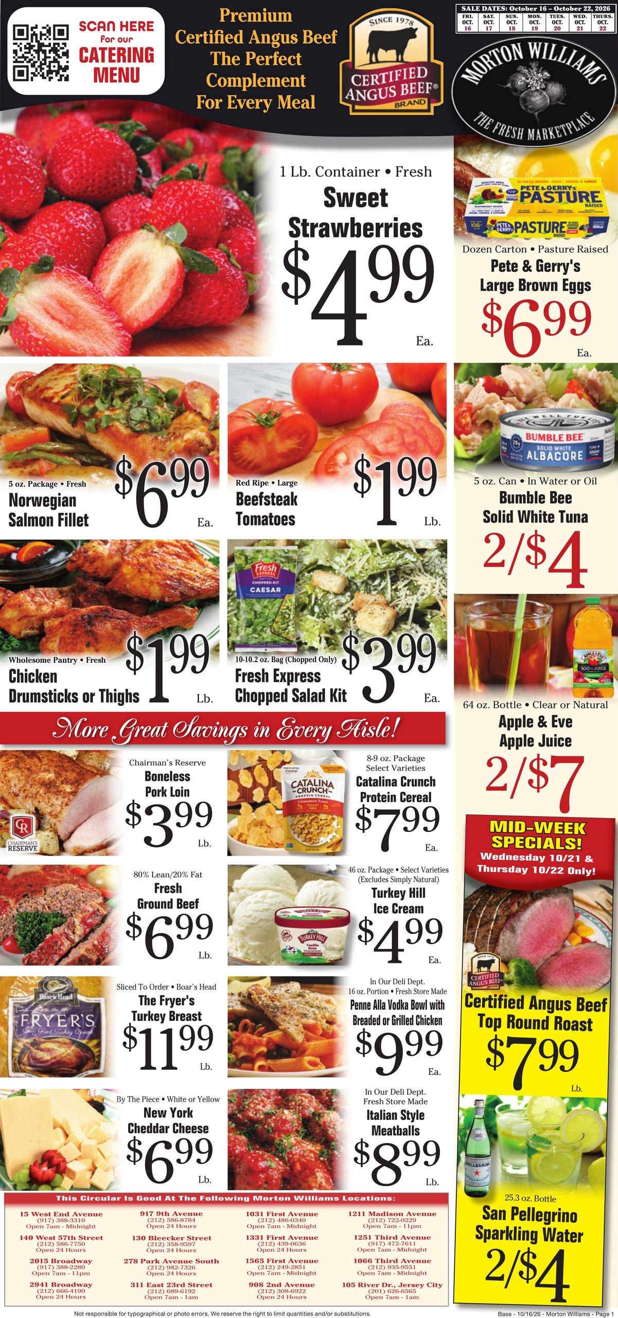 Morton Williams Supermarket (Jersey City Area, NJ) Weekly Ad October 16 - 22, 2026