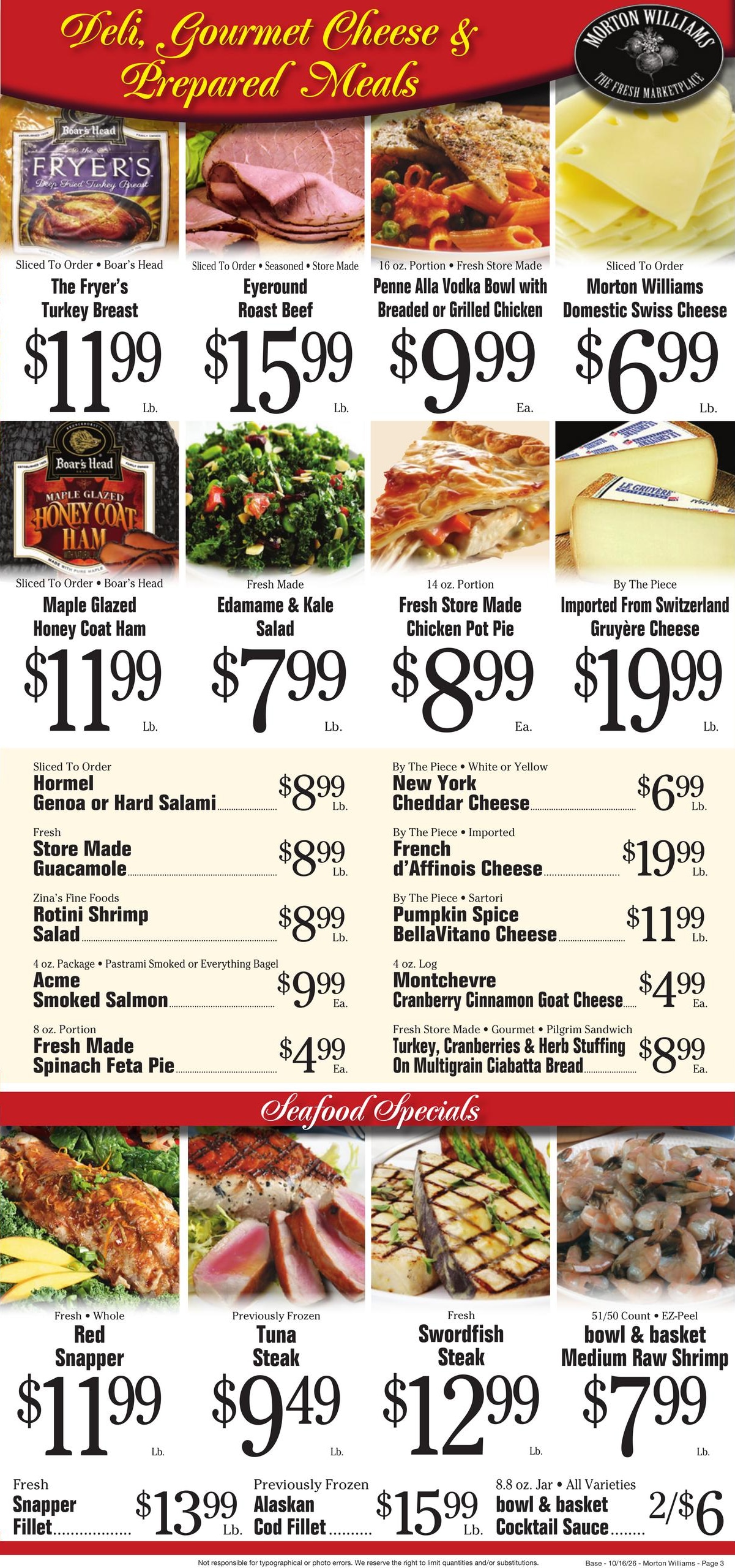 Morton Williams Supermarket (Jersey City Area, NJ) Weekly Ad October 16 - 22, 2026