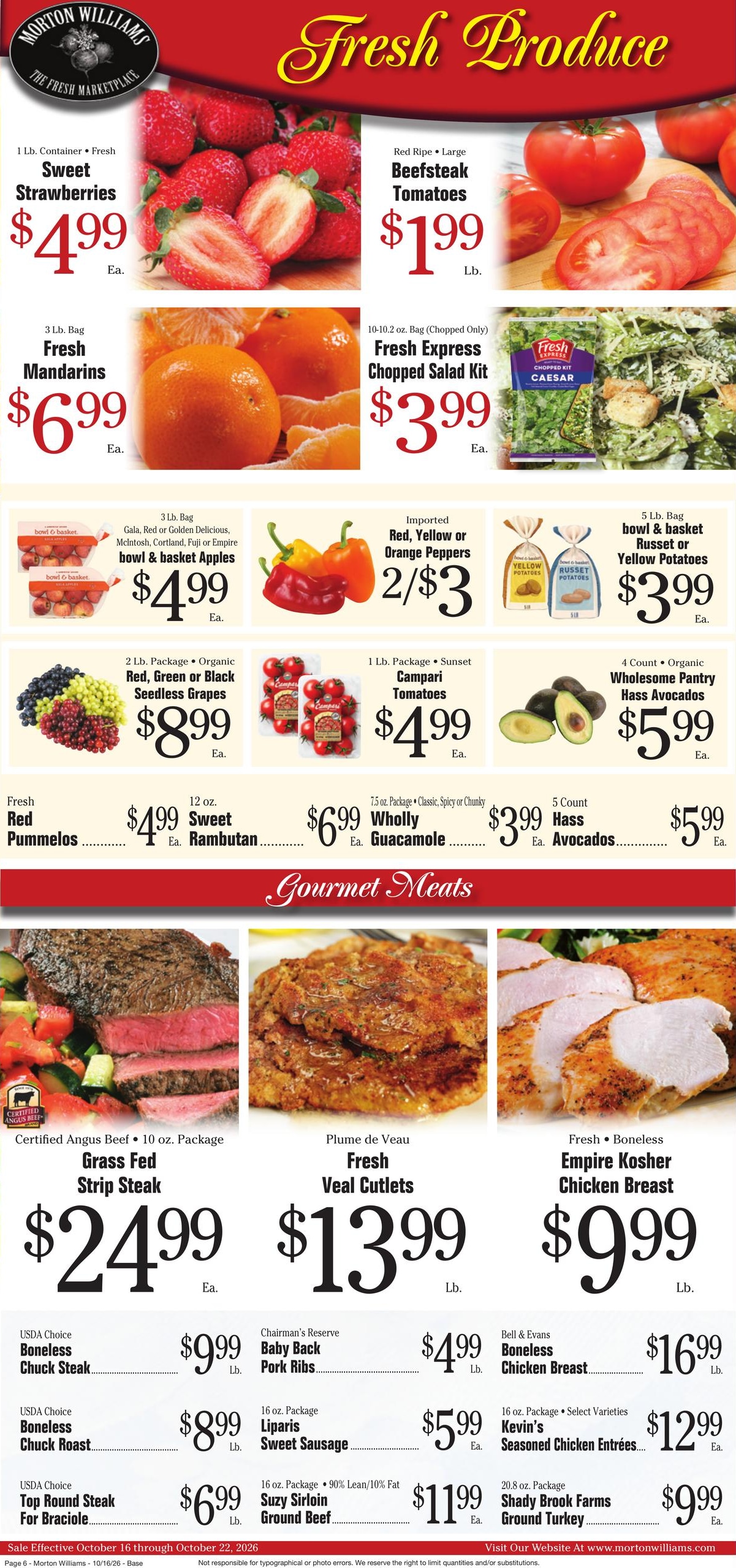 Morton Williams Supermarket (Jersey City Area, NJ) Weekly Ad October 16 - 22, 2026