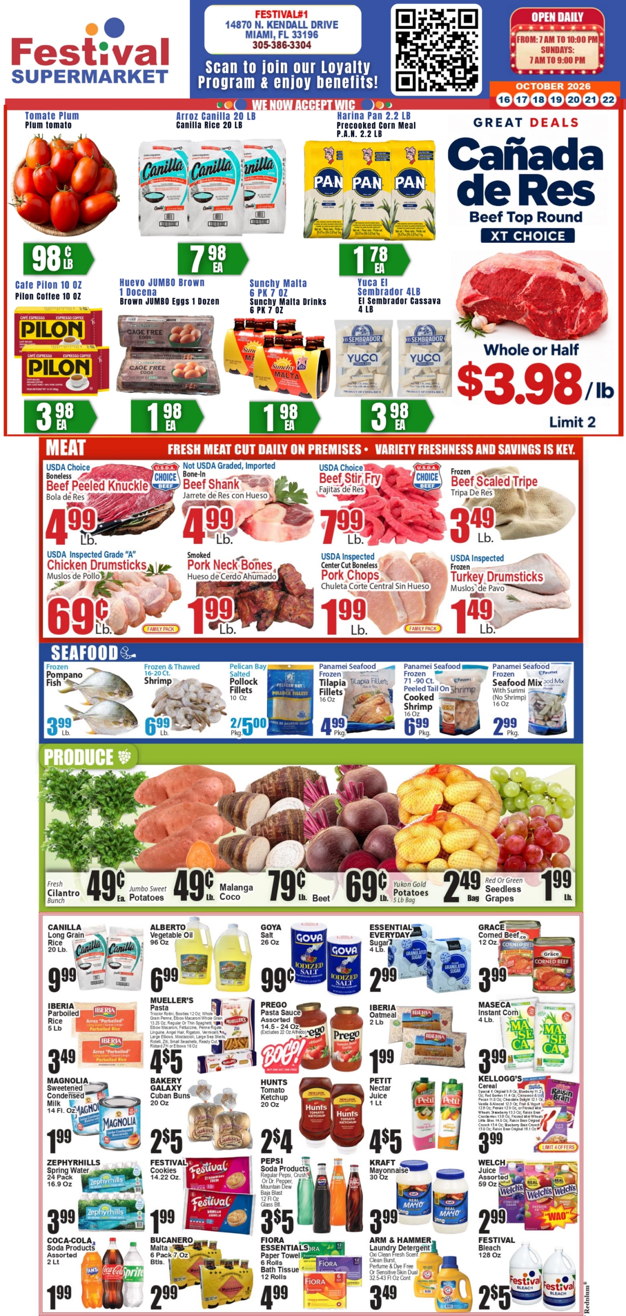 Festival Supermarket Weekly Ad October 16 - 22, 2026