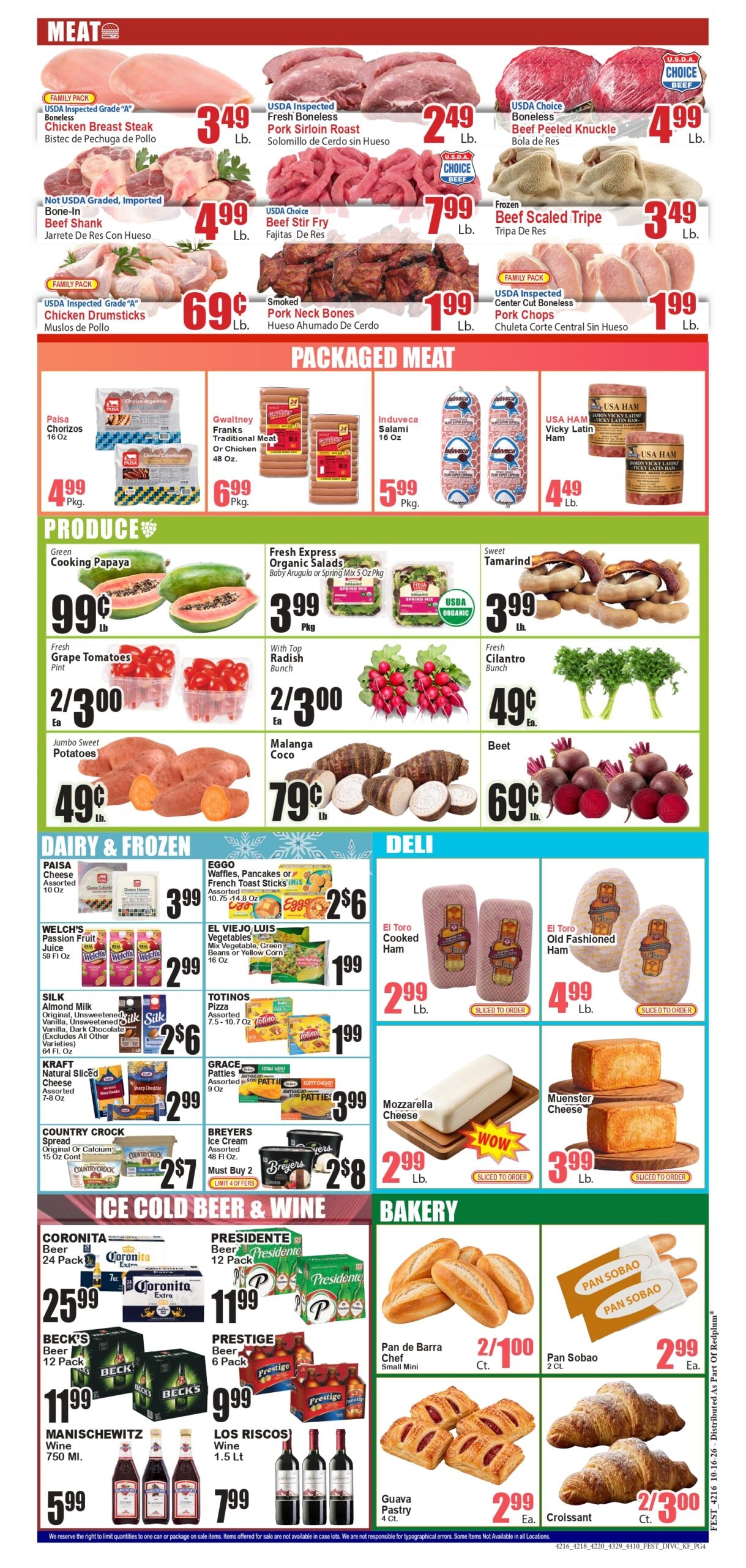 Festival Supermarket Weekly Ad October 16 - 22, 2026