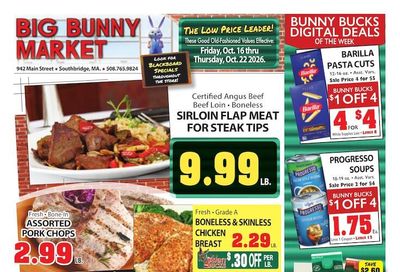 Big Bunny Market Weekly Ad October 16 - 22, 2026