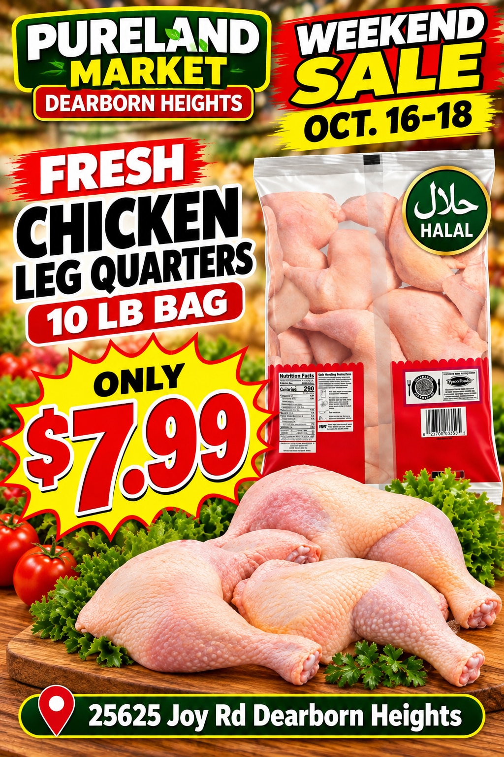 Pureland Supermarket (25625 Joy Road, Dearborn Heights, MI) Weekly Ad October 16 - 17, 2026