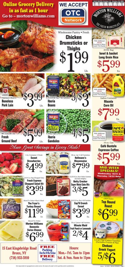 Morton Williams Supermarket (Yonkers Area, NY) Weekly Ad October 16 - 22, 2026