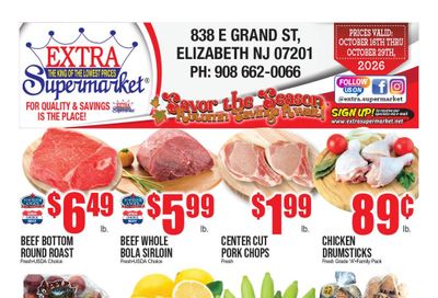 Extra Supermarket (Elizabeth Area, NJ) Weekly Ad October 16 - 29, 2026