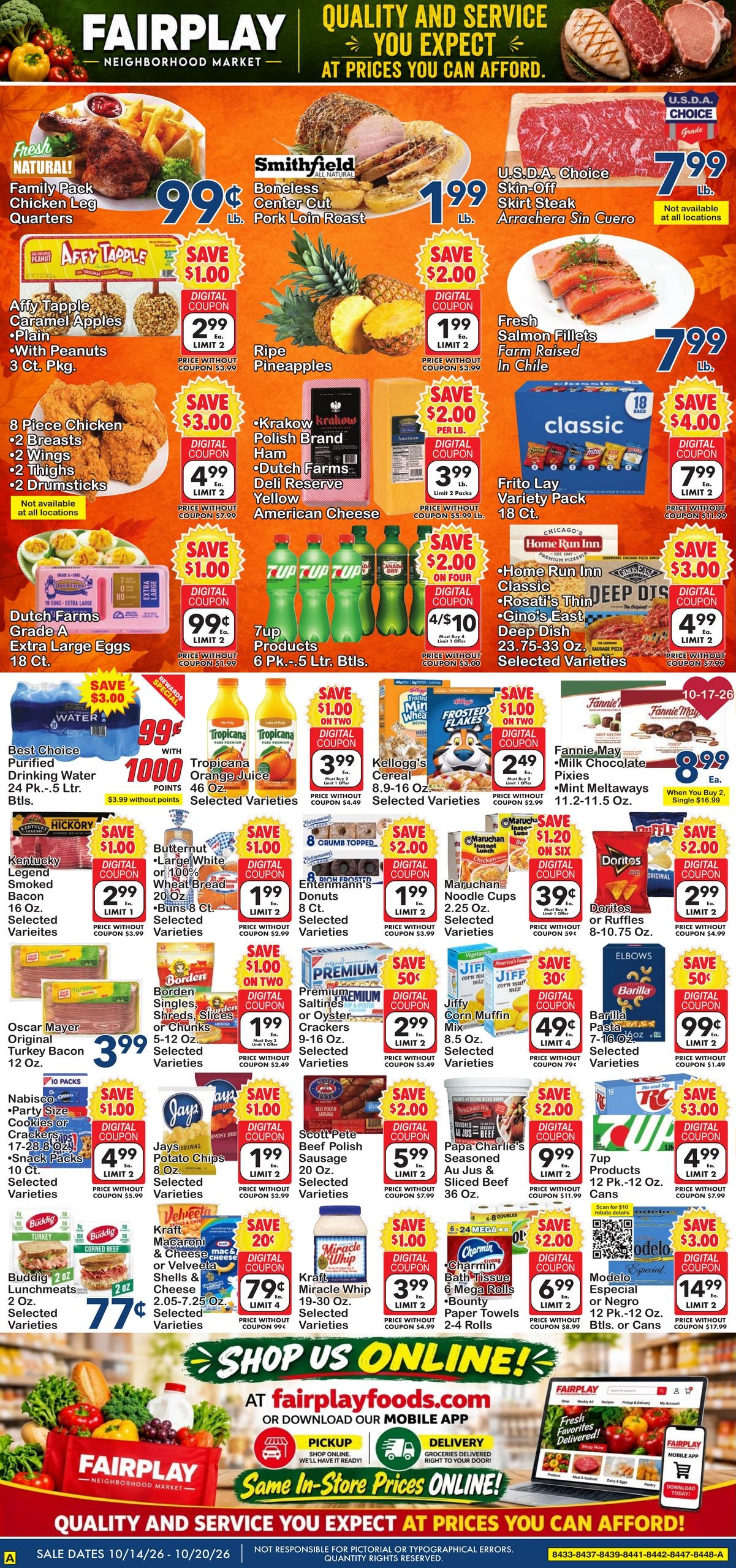 Fairplay Foods (Hometown Area, IL) Direct Weekly Weekly Ad October 14 - 20, 2026