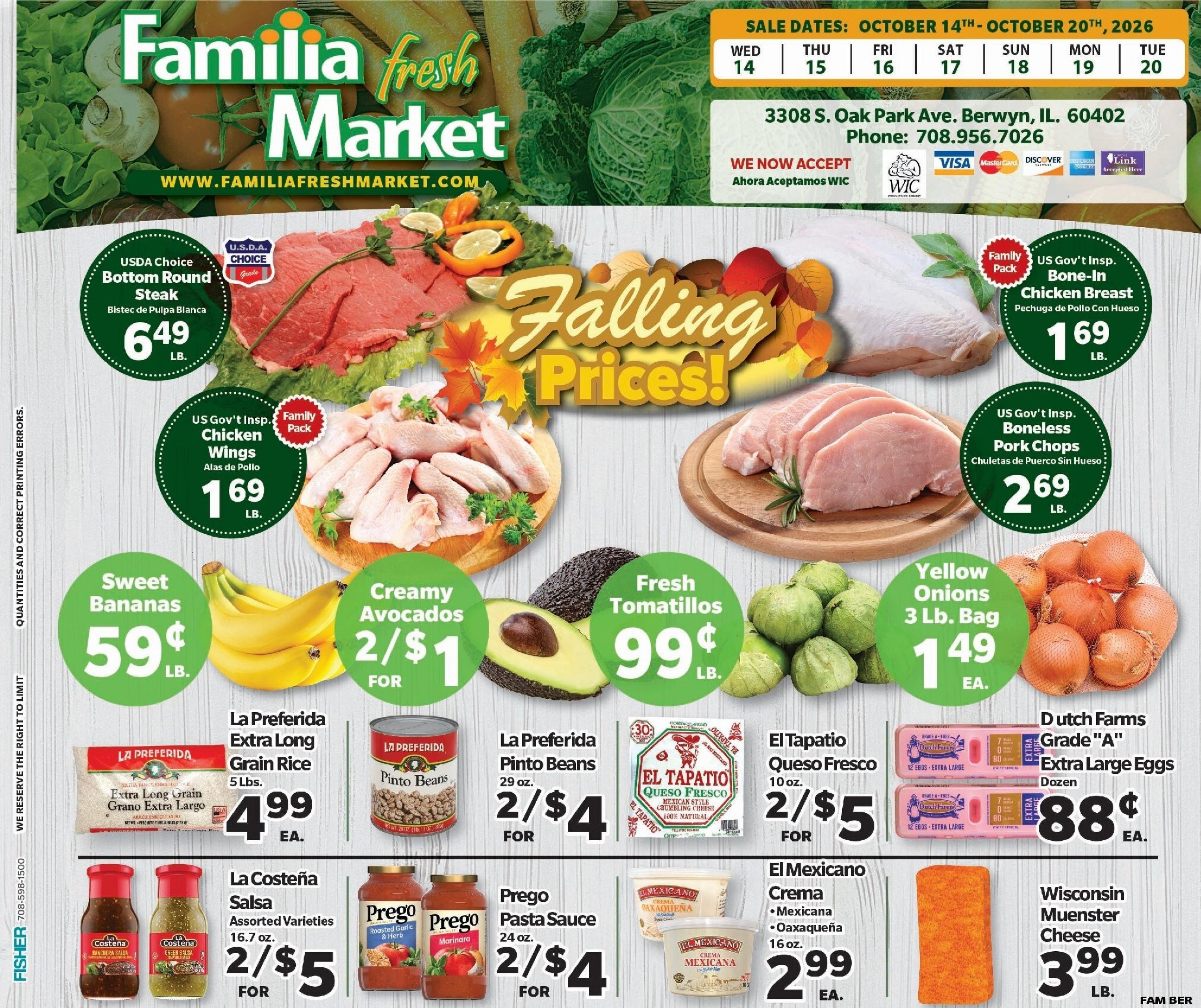 Familia Fresh Market Weekly Ad October 14 - 20, 2026