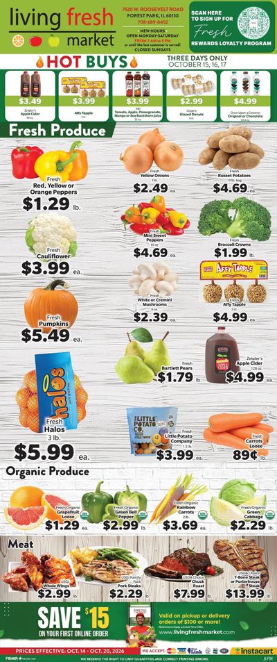Living Fresh Market Weekly Ad October 14 - 20, 2026