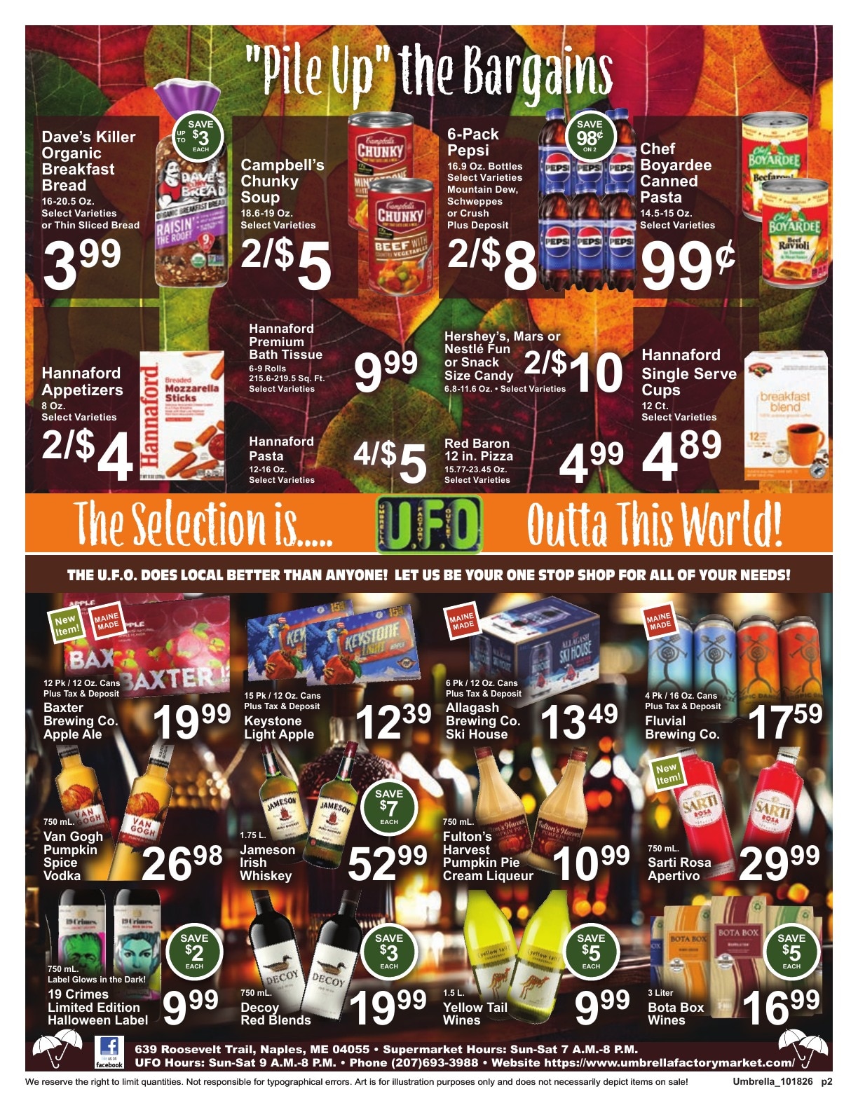Umbrella Factory Supermarket Weekly Ad October 18 - 24, 2026