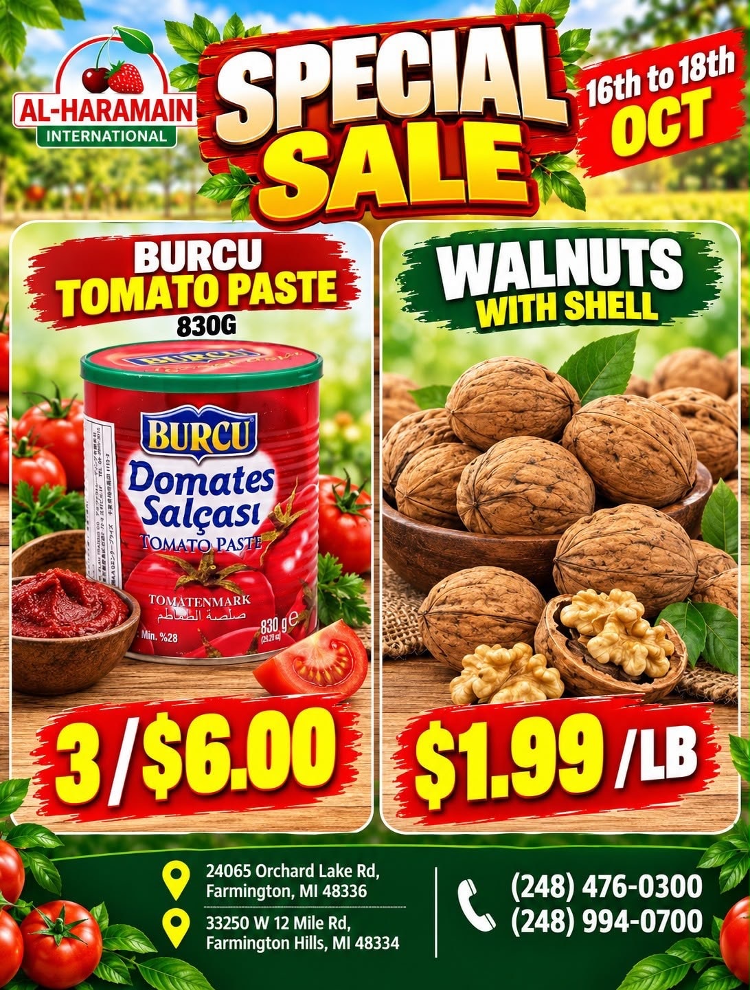 Al-Haramain International (33250 West 12 Mile Road, Farmington Hills, MI) Weekly Ad October 16 - 17, 2026