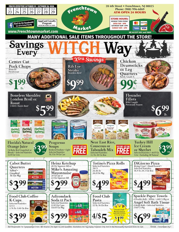 Frenchtown Market Weekly Ad October 23 - 29, 2026